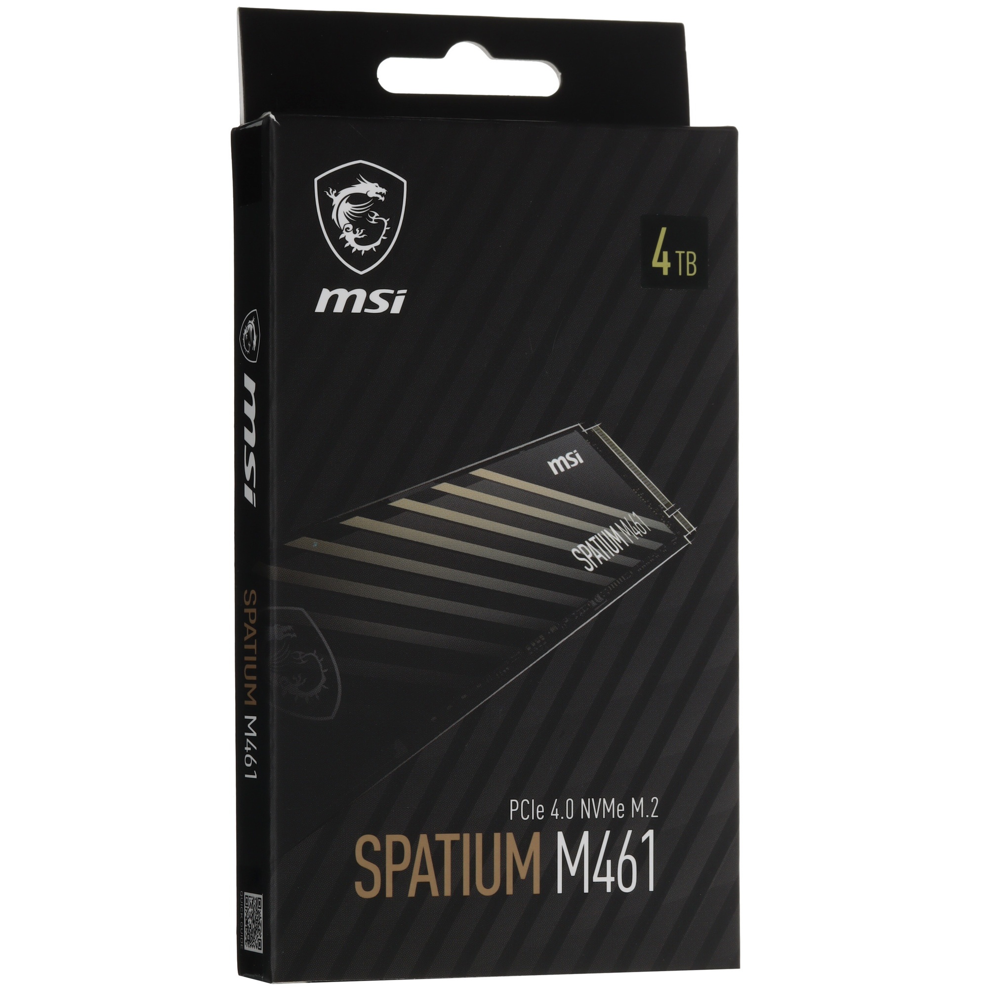 Накопитель SSD MSI M461, 4TB, PCIe 4.0 x4, M.2 2280, NVMe, R/W 5000/4200