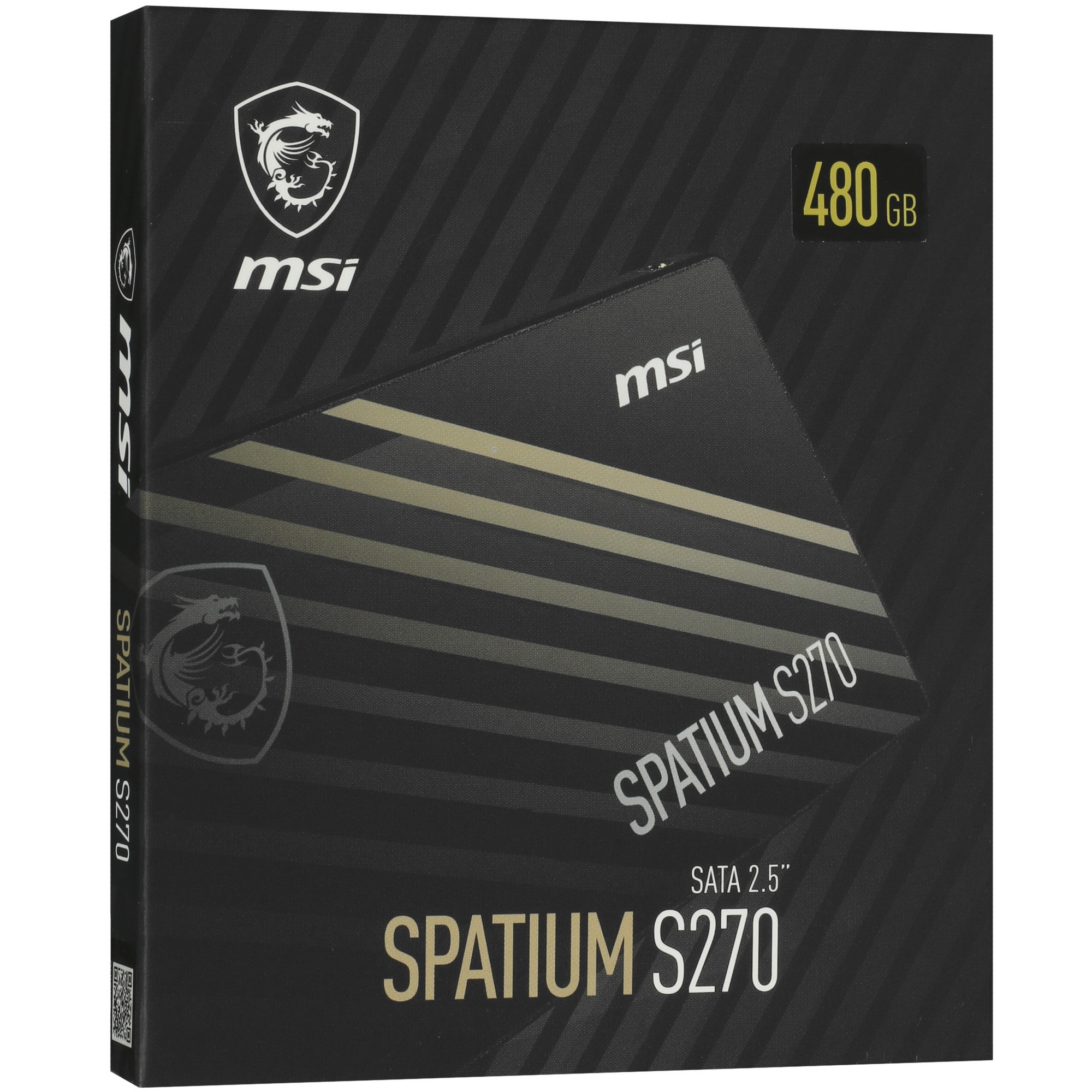 Накопитель SSD MSI SPATIUM S270, 480GB, 2.5", SATA III, R/W 500/450