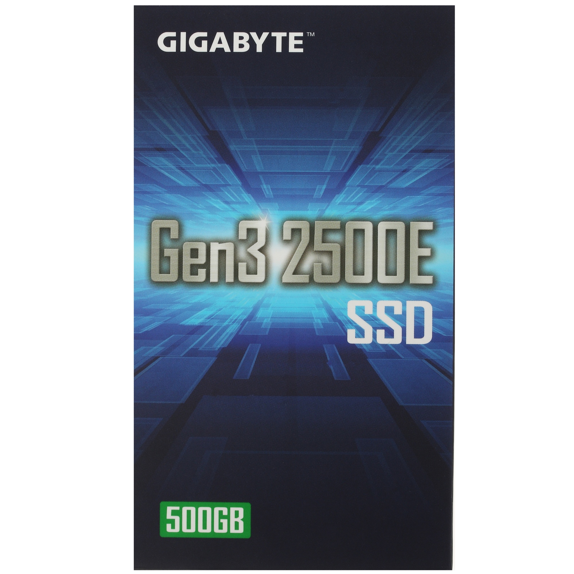 Накопитель SSD GIGABYTE AORUS Gen3 2500E, 500Gb, M.2 2280, PCIe 3.0 x4, NVMe, R/W 2300/1500