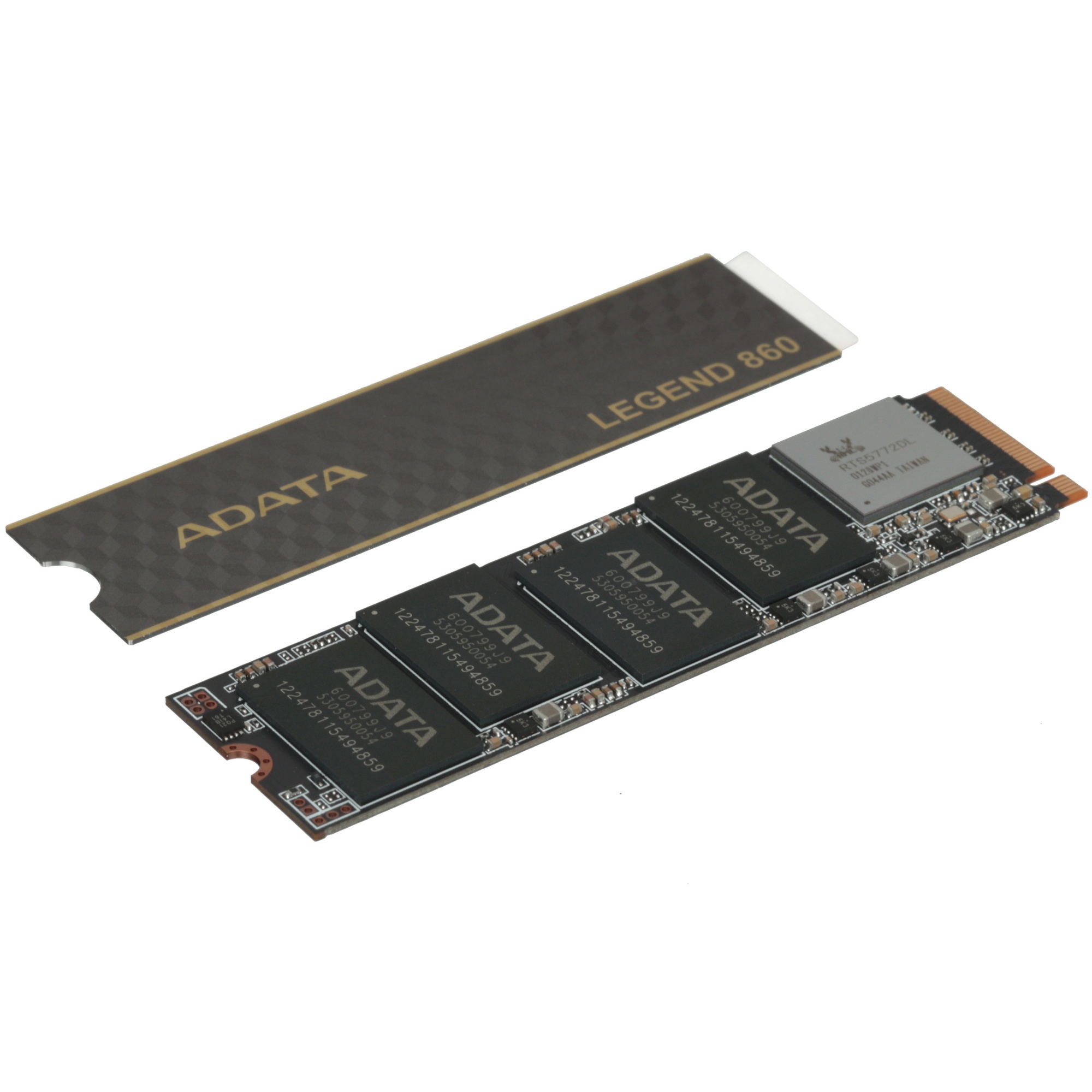 Накопитель SSD ADATA LEGEND 860, 2Tb, PCIe 4.0 x4, M.2 2280, NVMe, R/W 6000/5000, с радиатором