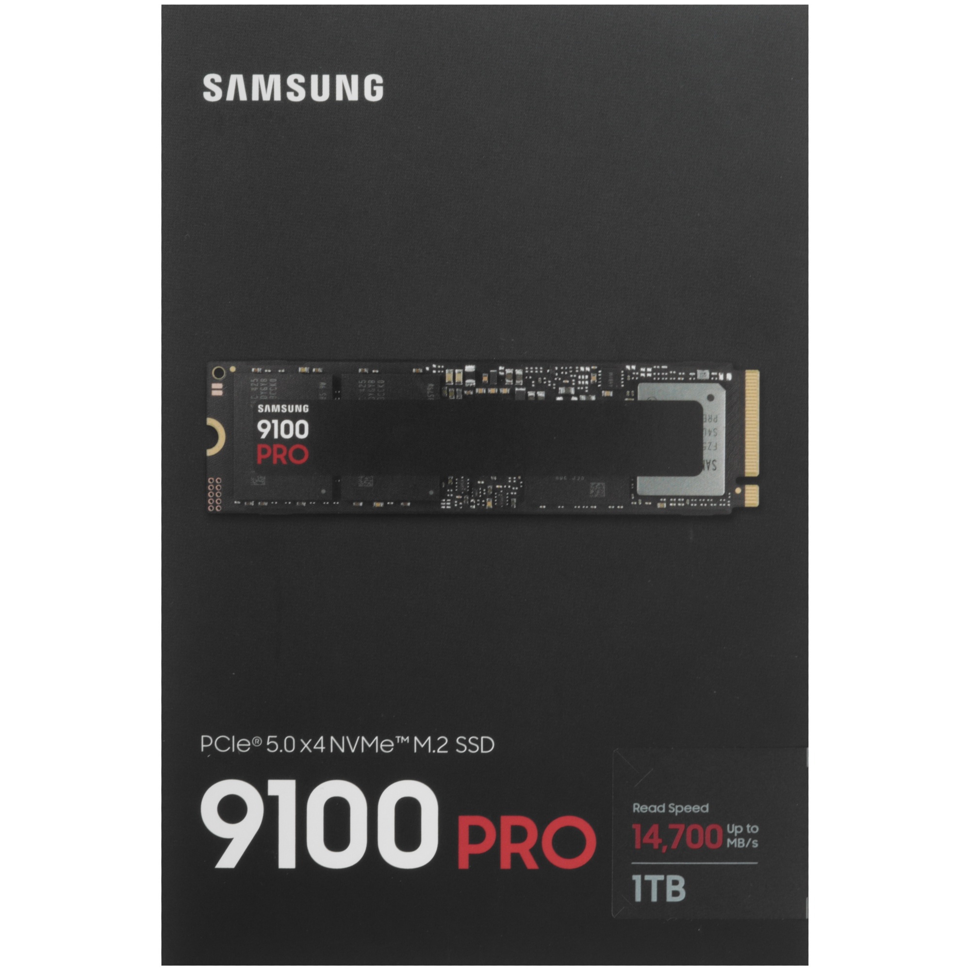 Твердотельный диск 1TB Samsung 9100 PRO, M.2, PCI-E 5.0 x4, TLC 3D NAND [R/W - 14800/13400 MB/s]