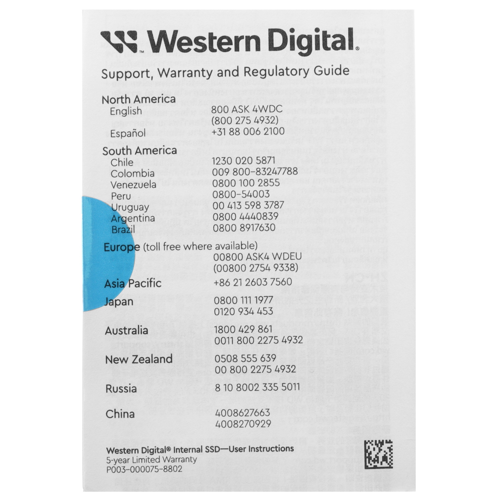 Накопитель SSD WD Blue SN5000, 500Gb, PCIe 4.0 x4, M.2 2280, NVMe, R/W 5000/4000