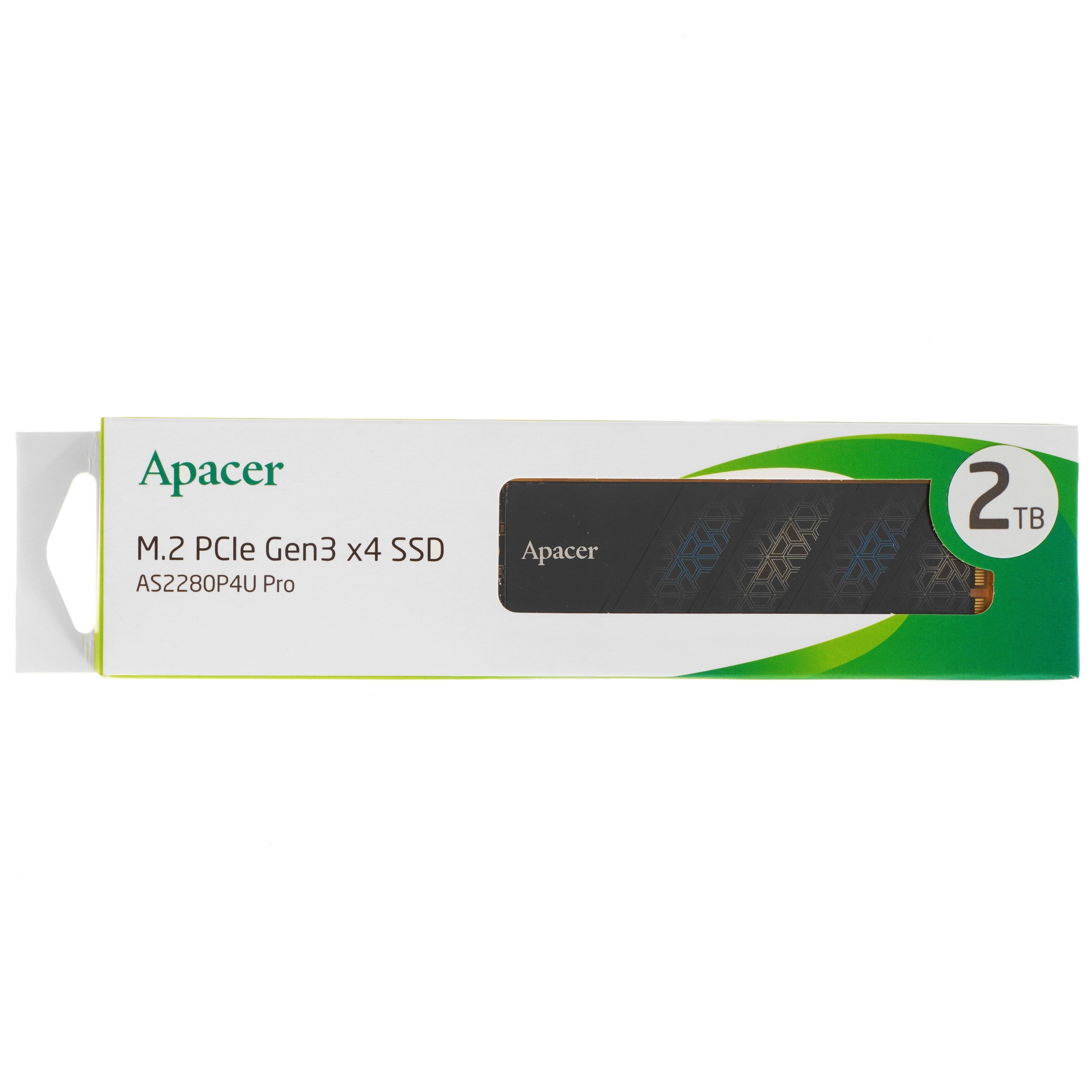 Накопитель SSD Apacer AS2280P4U PRO, 2Tb, M.2 2280, PCIe 3.0 x4, R/W 3500/3000, с радиатором