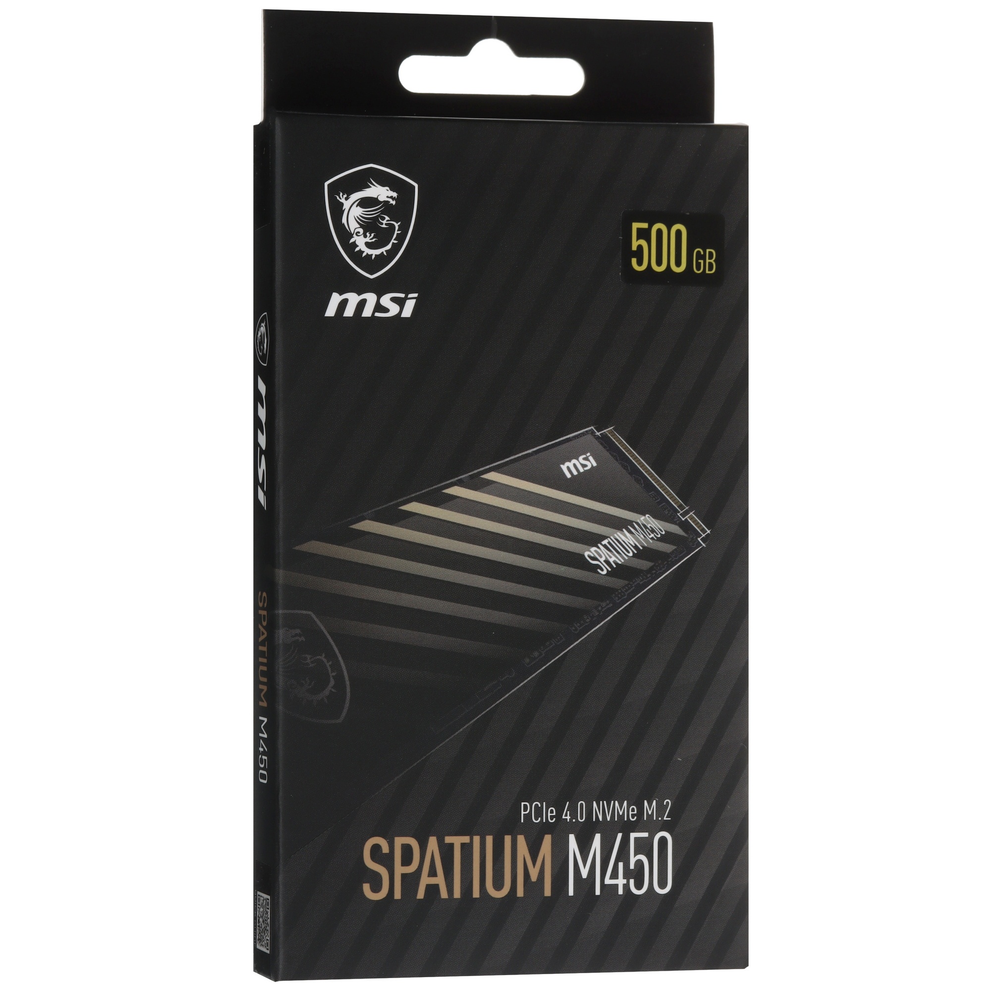 SSD накопитель MSI PCIE 4.0 NVME M.2 500GB SPATIUM M450 500GB V1