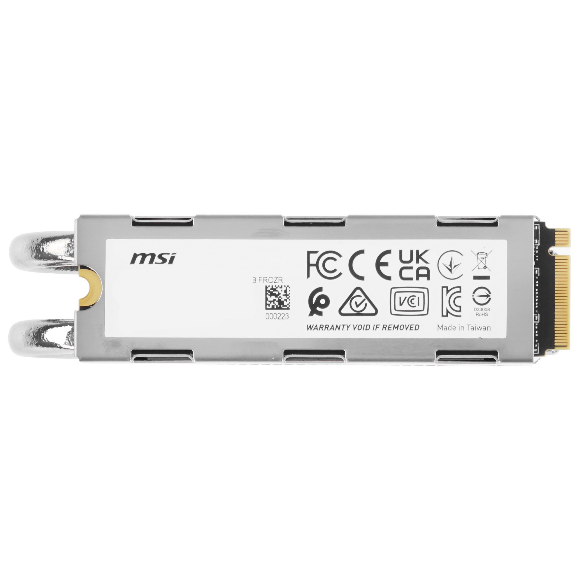 Накопитель SSD MSI 4Tb  SPATIUM M580 FROZR,M.2(22x80mm), NVMe, PCIe 5.0 x4, 3D TLC, R/W 14100/12600,