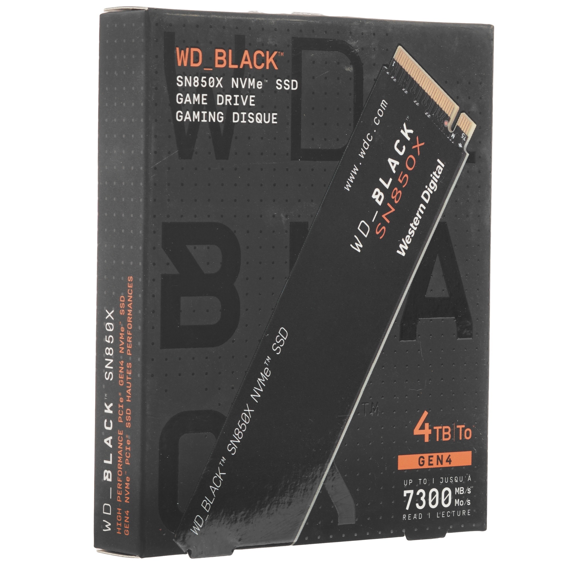 Накопитель SSD WD 4Tb Black SN850X M.2 2280, NVMe, PCIe 4.0x4