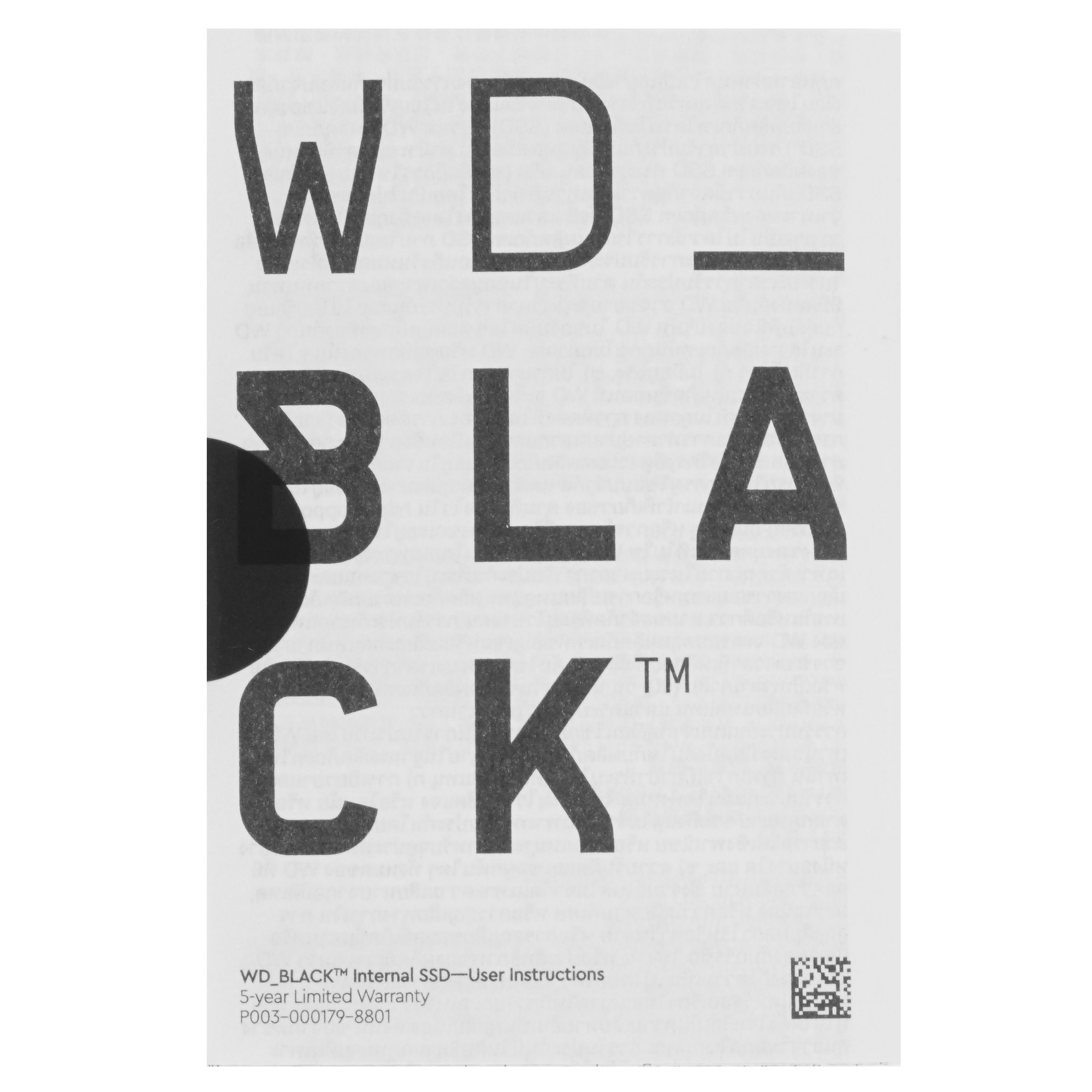 Твердотельный накопитель Western Digital Black SSD SN7100 M2.2280 PCIe 4.0 500Gb, 6800MBs/5000MBs, T