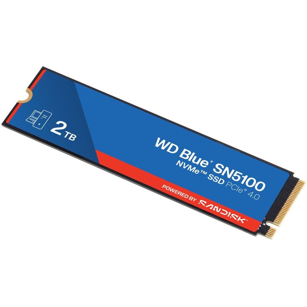 Твердотельный диск 2TB WD Blue SN5100, NVMe, M.2 2280, PCI-E 4x4 R/W - 6700/7100 MB/s