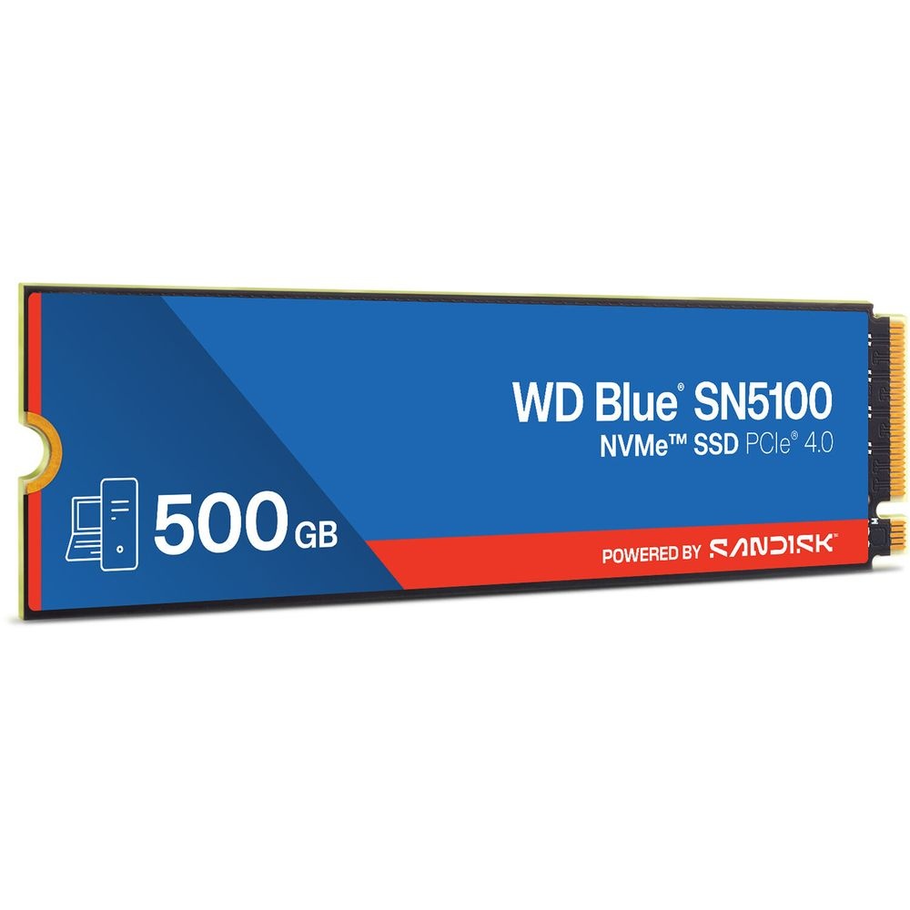 Твердотельный диск 500GB WD Blue SN5100, NVMe, M.2 2280, PCI-E 4x4 R/W - 5600/6600 MB/s