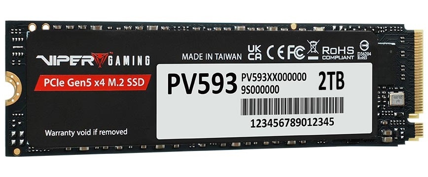 Накопитель SSD M.2 PCIE 2TB 2280 NVMe PV593P2TBM28H PATRIOT