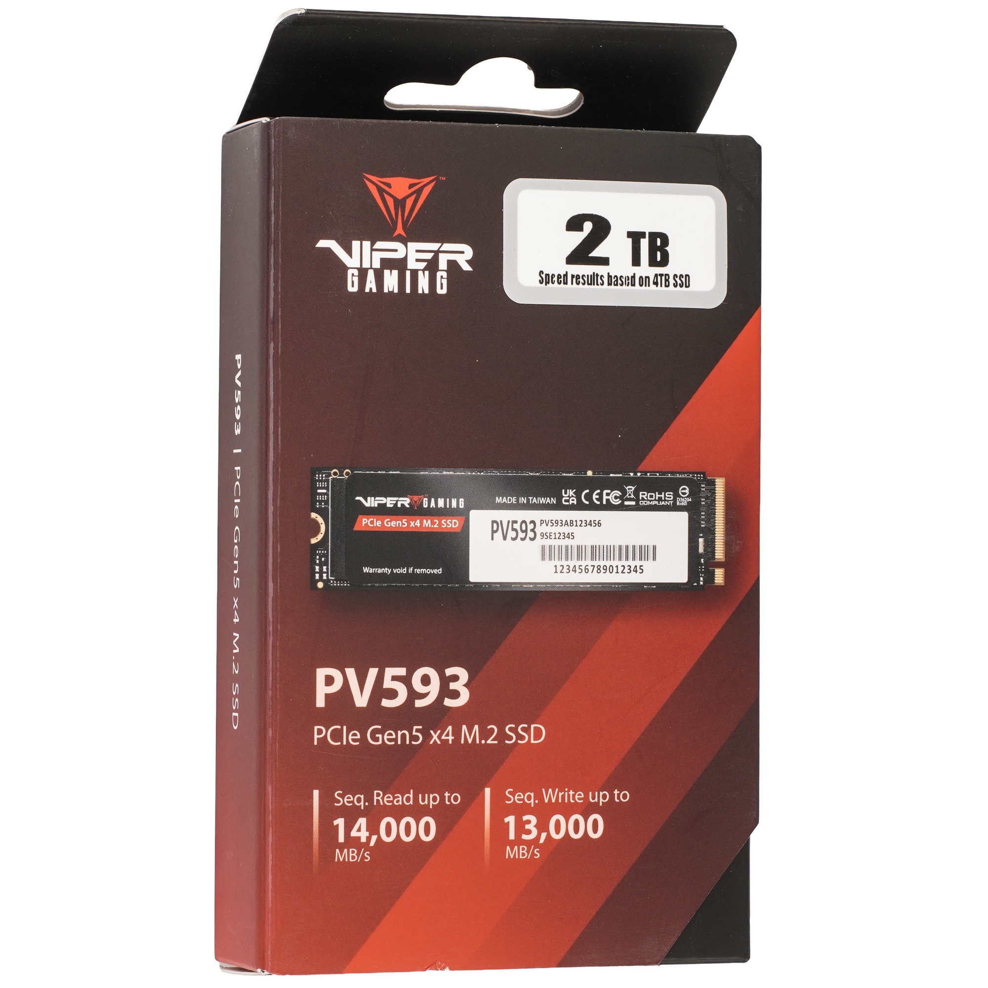 Накопитель SSD M.2 PCIE 2TB 2280 NVMe PV593P2TBM28H PATRIOT