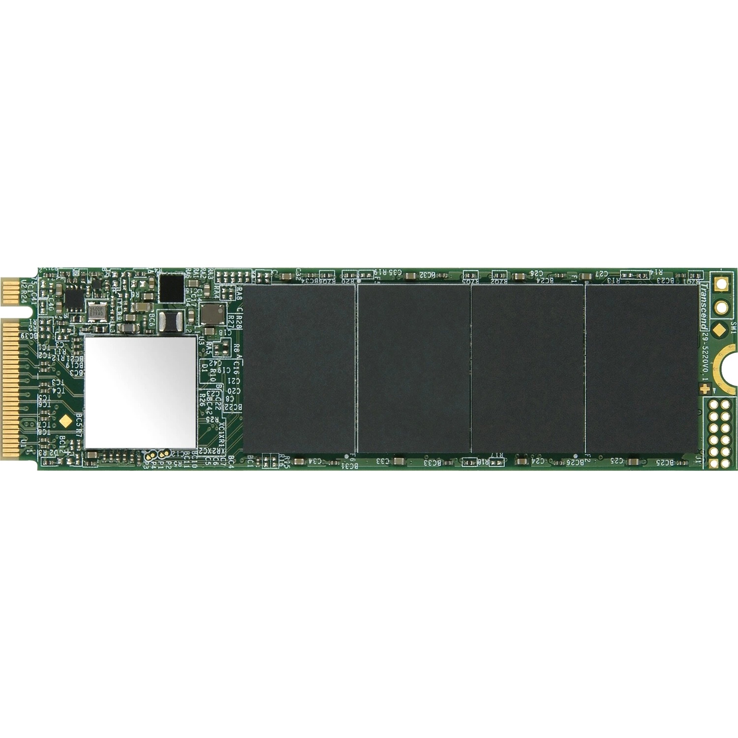 Накопитель SSD Transcend SSD MTE110S, 2048GB, M.2(22x80мм), NVMe, PCIe 3.0 x4, 3D TLC, R/W 2500/1700