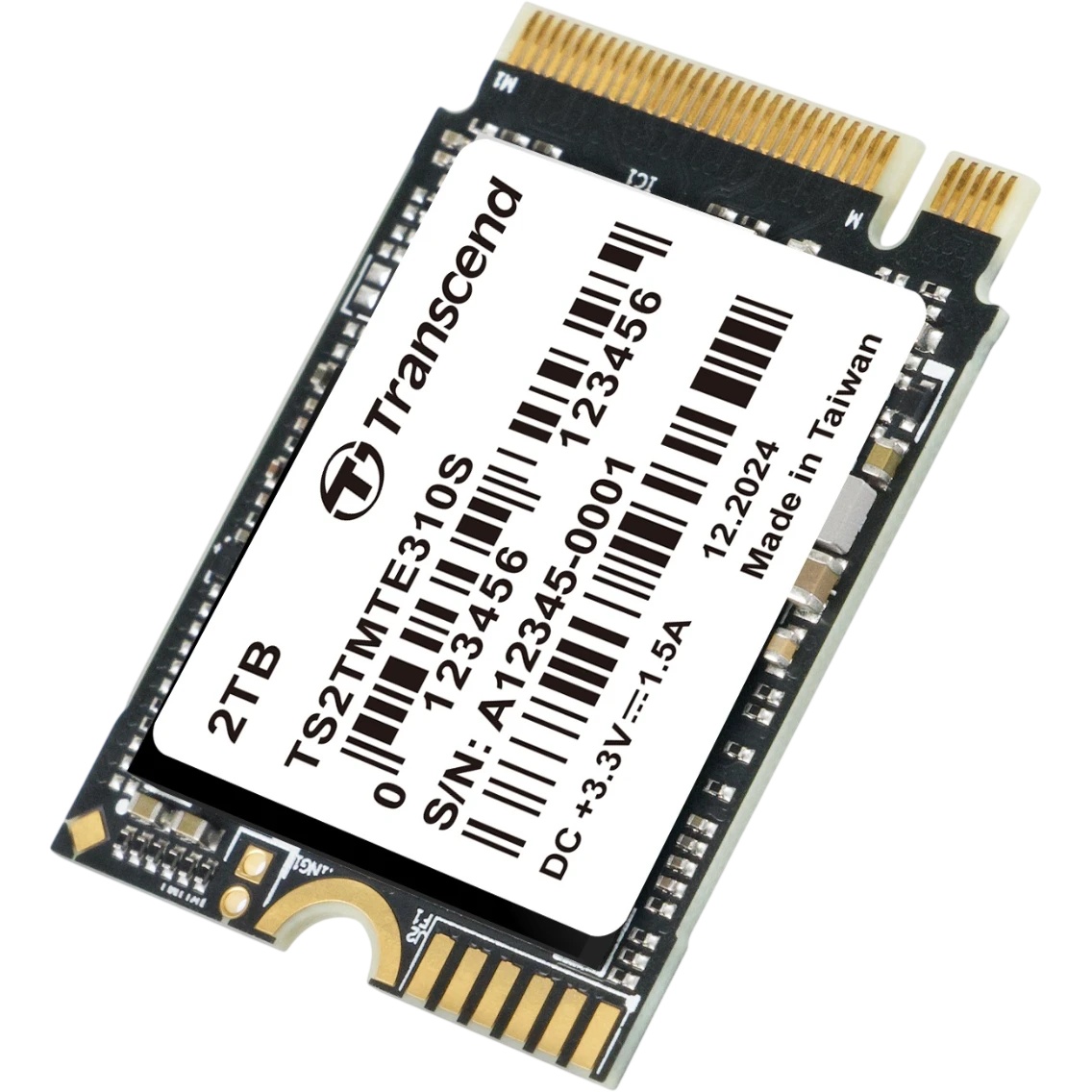 Твердотельный диск 2TB Transcend MTE310S, 3D TLC NAND, M.2 2230,PCIe Gen4x4 [ R/W - 5000/4000 MB/s]