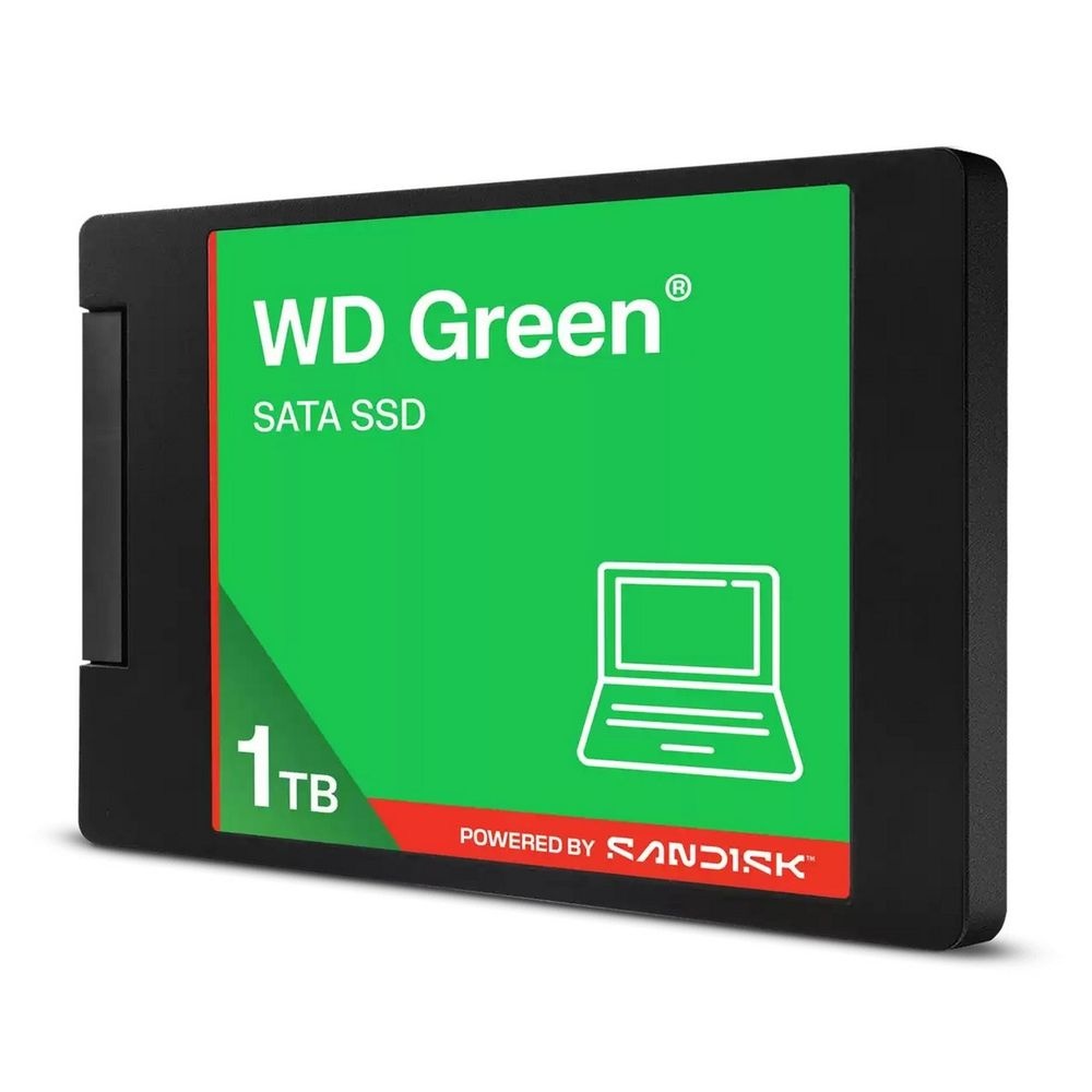 Накопитель SSD 1TB WD Green, 2.5", SATA III, R/W - 545/510 MB/s 3D-NAND