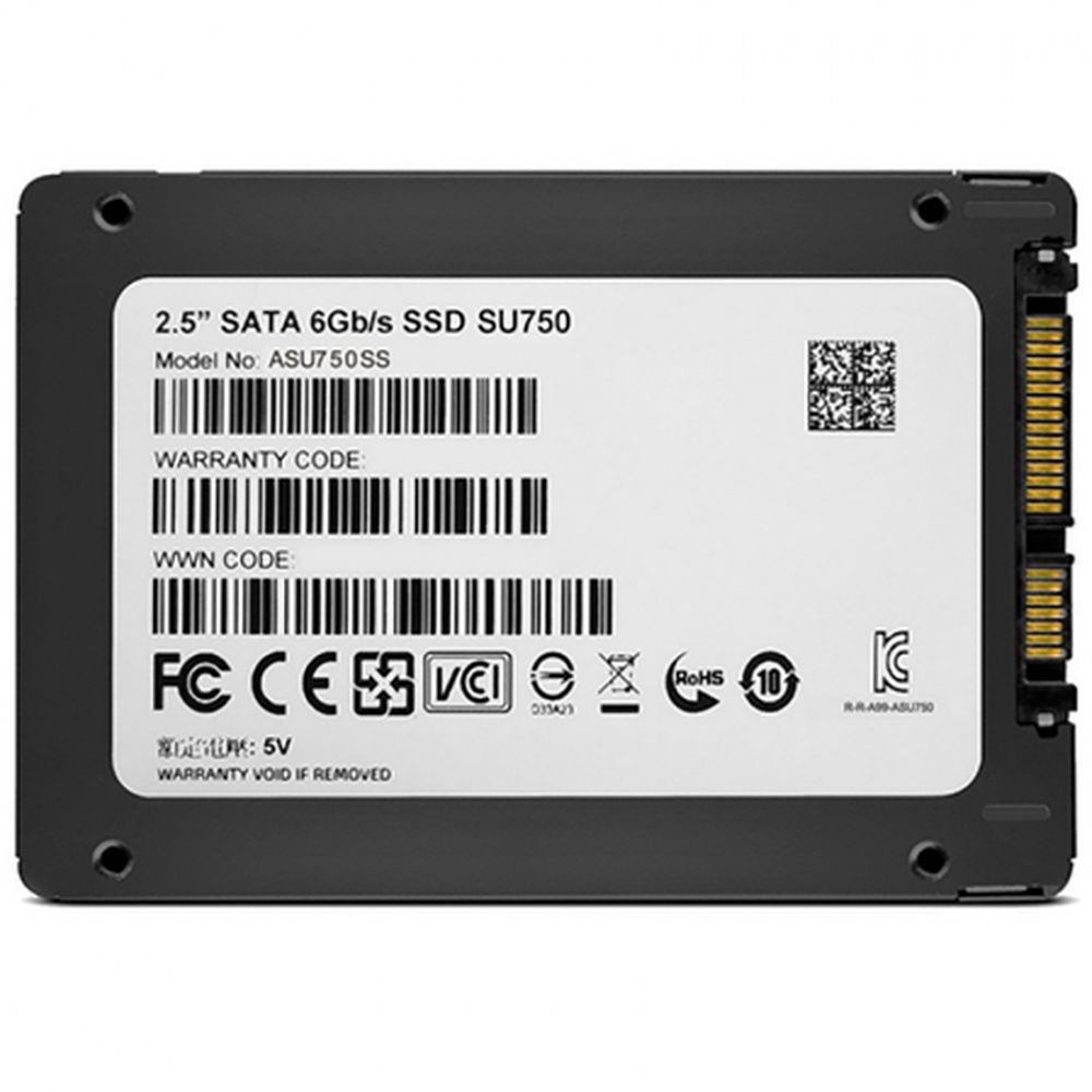 Накопитель SSD 2.5" 256GB ADATA SU750 Client SSD ASU750SS-256GT-C SATA 6Gb/s, 550/520, IOPS 65/75K,