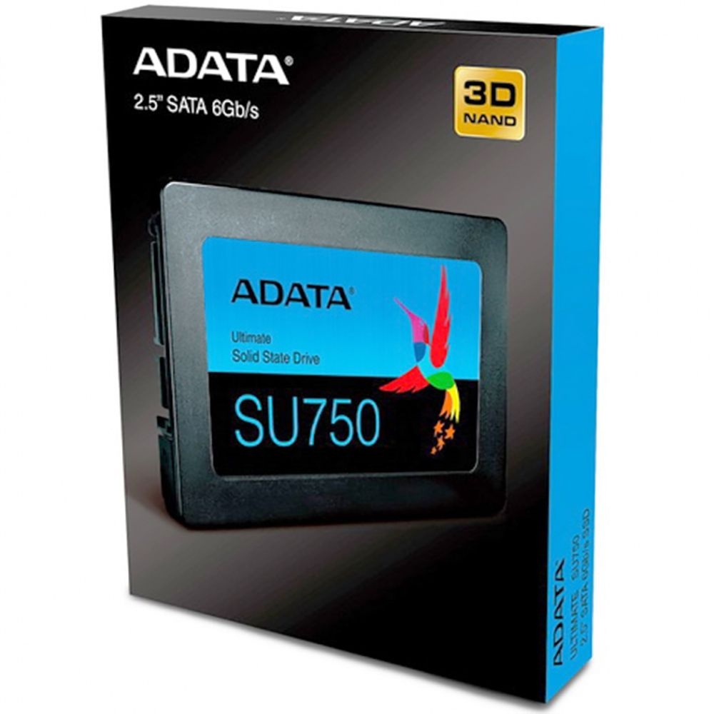 Накопитель SSD 2.5" 256GB ADATA SU750 Client SSD ASU750SS-256GT-C SATA 6Gb/s, 550/520, IOPS 65/75K,