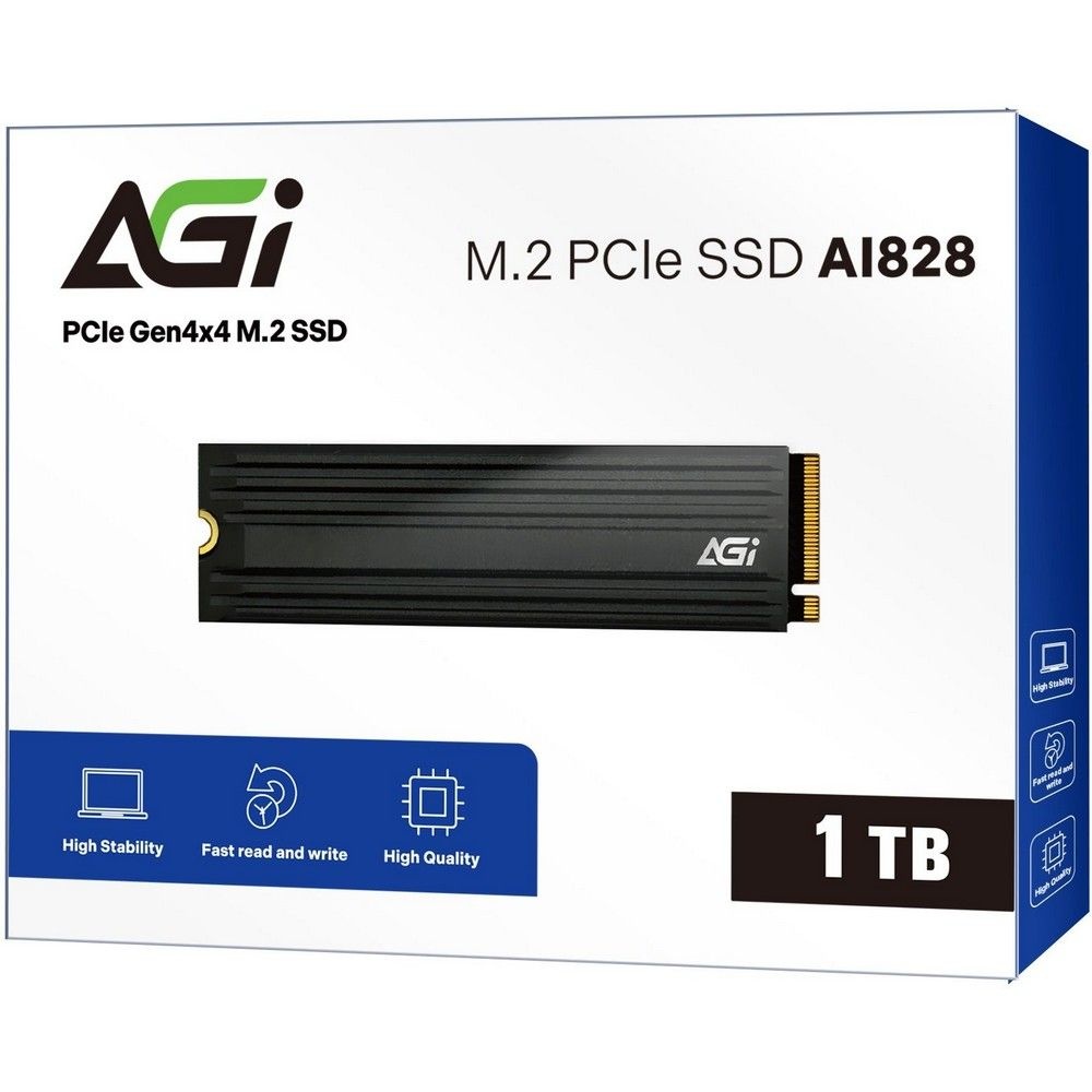 Твердотельный накопитель SSD AGI AI828 PCIe Gen.4 1TB RETAIL-Color Box