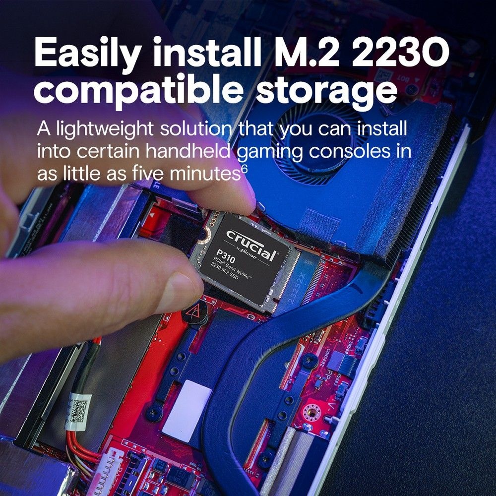 Накопитель SSD Crucial P310 1Tb PCIe Gen4 NVMe 2230 M.2 SSD CT1000P310SSD2
