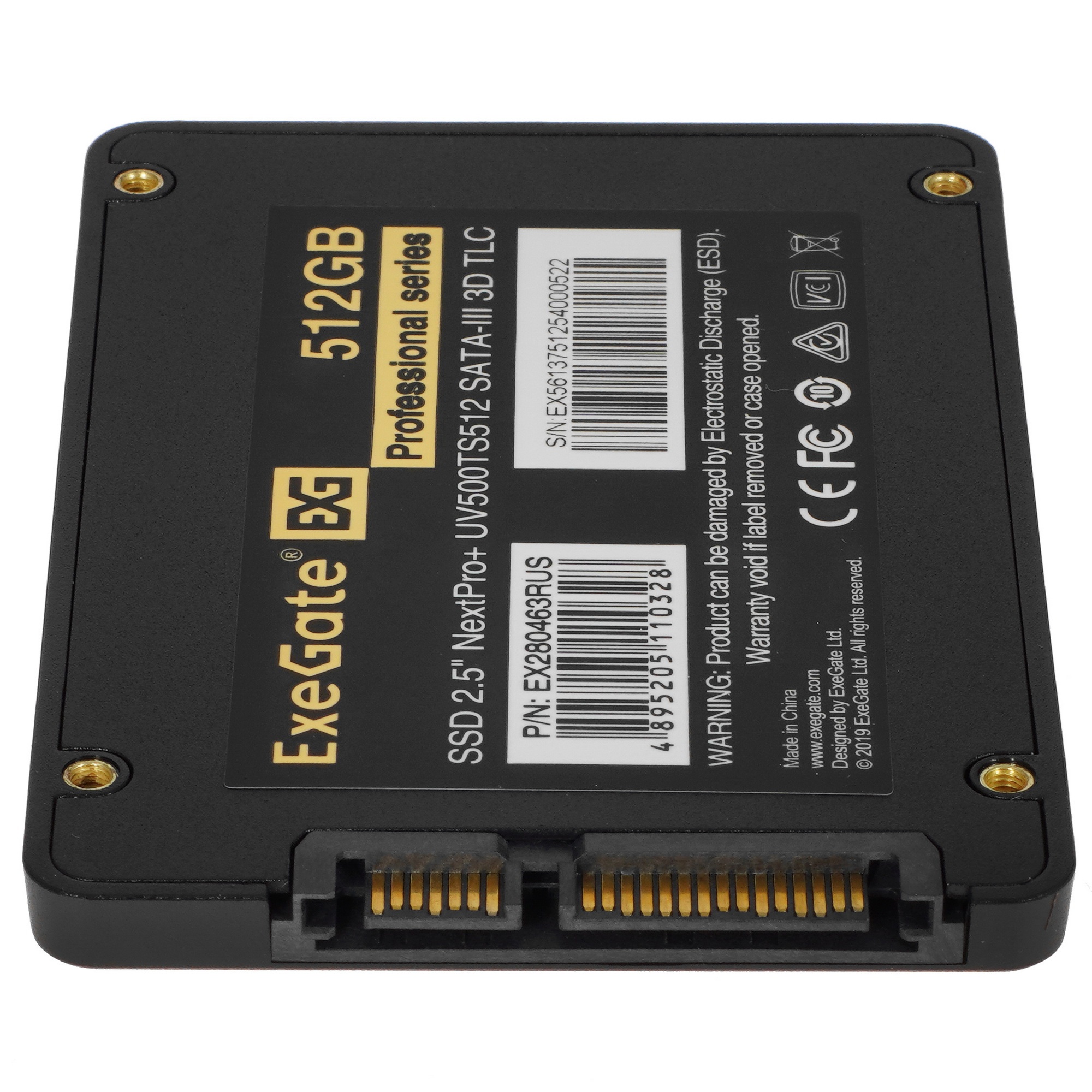 Накопитель SSD ExeGate NextPro+ UV500TS512, 512Gb, 2.5", SATA III, R/W 567/498