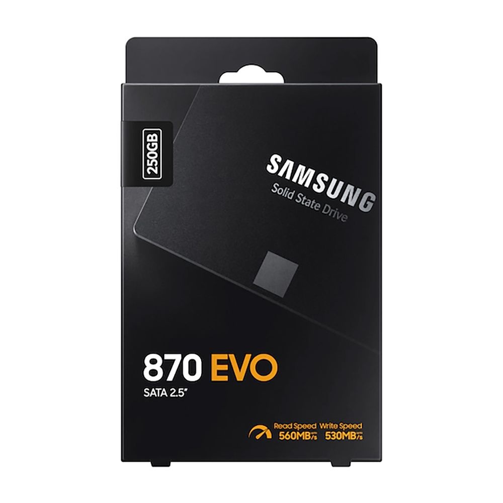 Накопитель SSD 2.5" 250GB Samsung 870 EVO Client SSD MZ-77E250B/AM SATA 6Gb/s, 560/530, IOPS 98/88K,