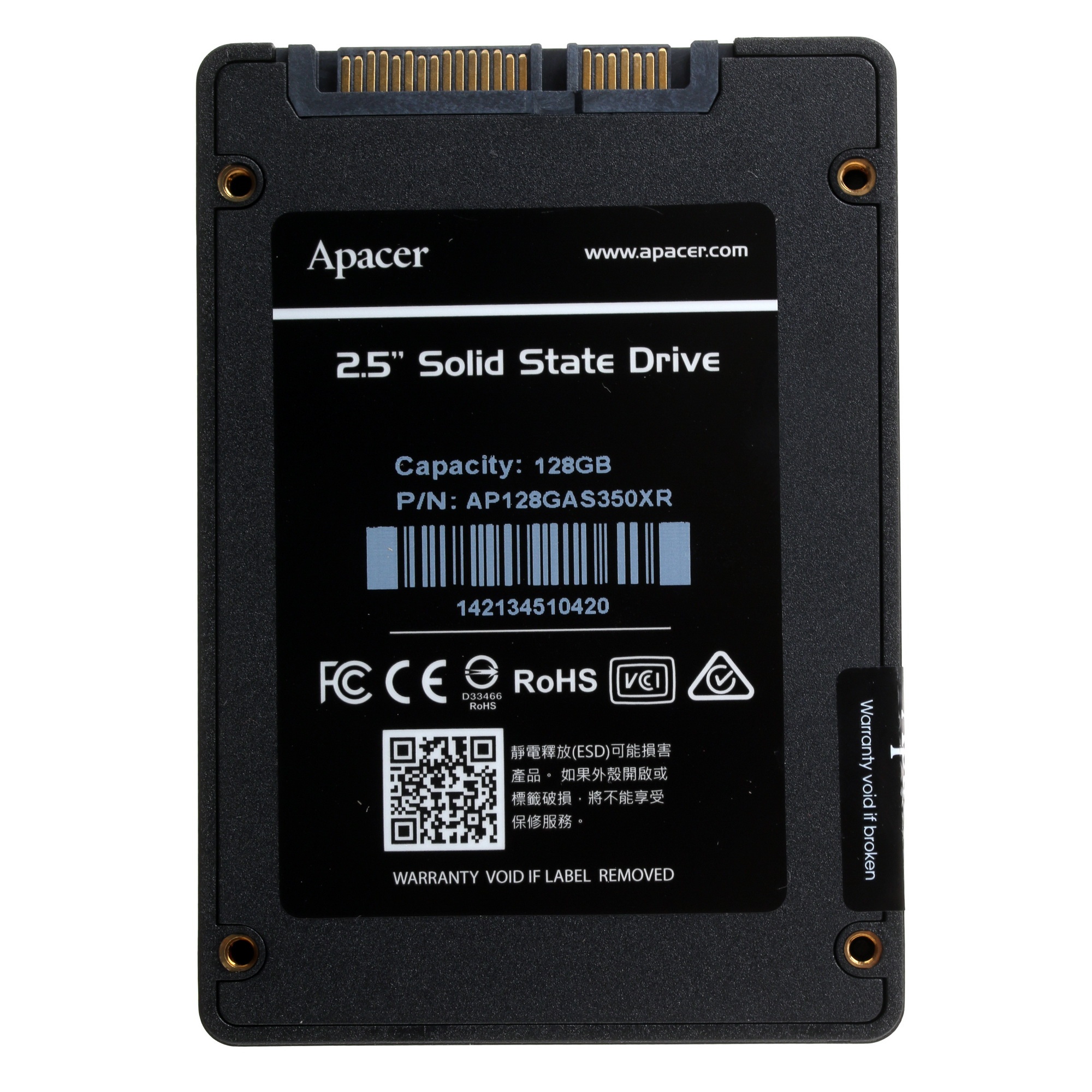 Накопитель SSD Apacer PANTHER AS350X, 128Gb, SATA III, 2.5", R/W 560/540