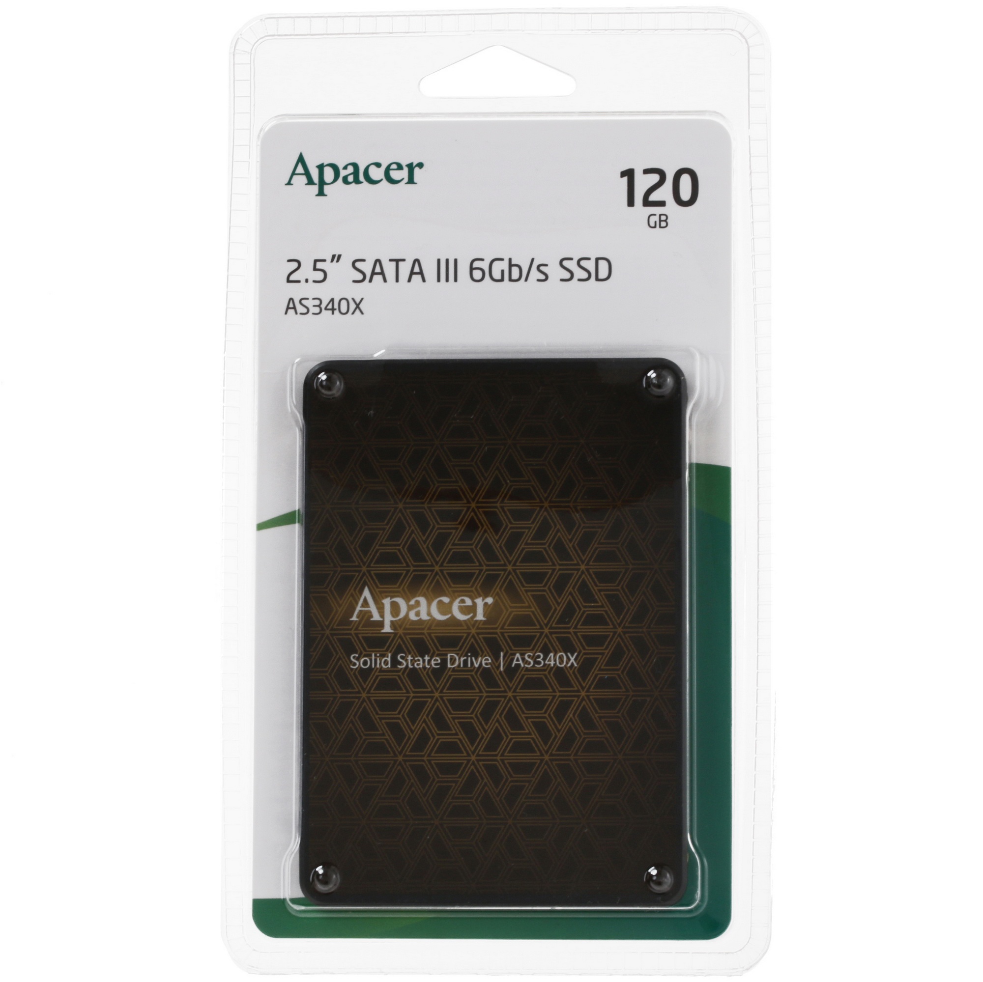 Накопитель SSD Apacer PANTHER AS340, 120Gb, SATA III, 2.5", R/W 550/520