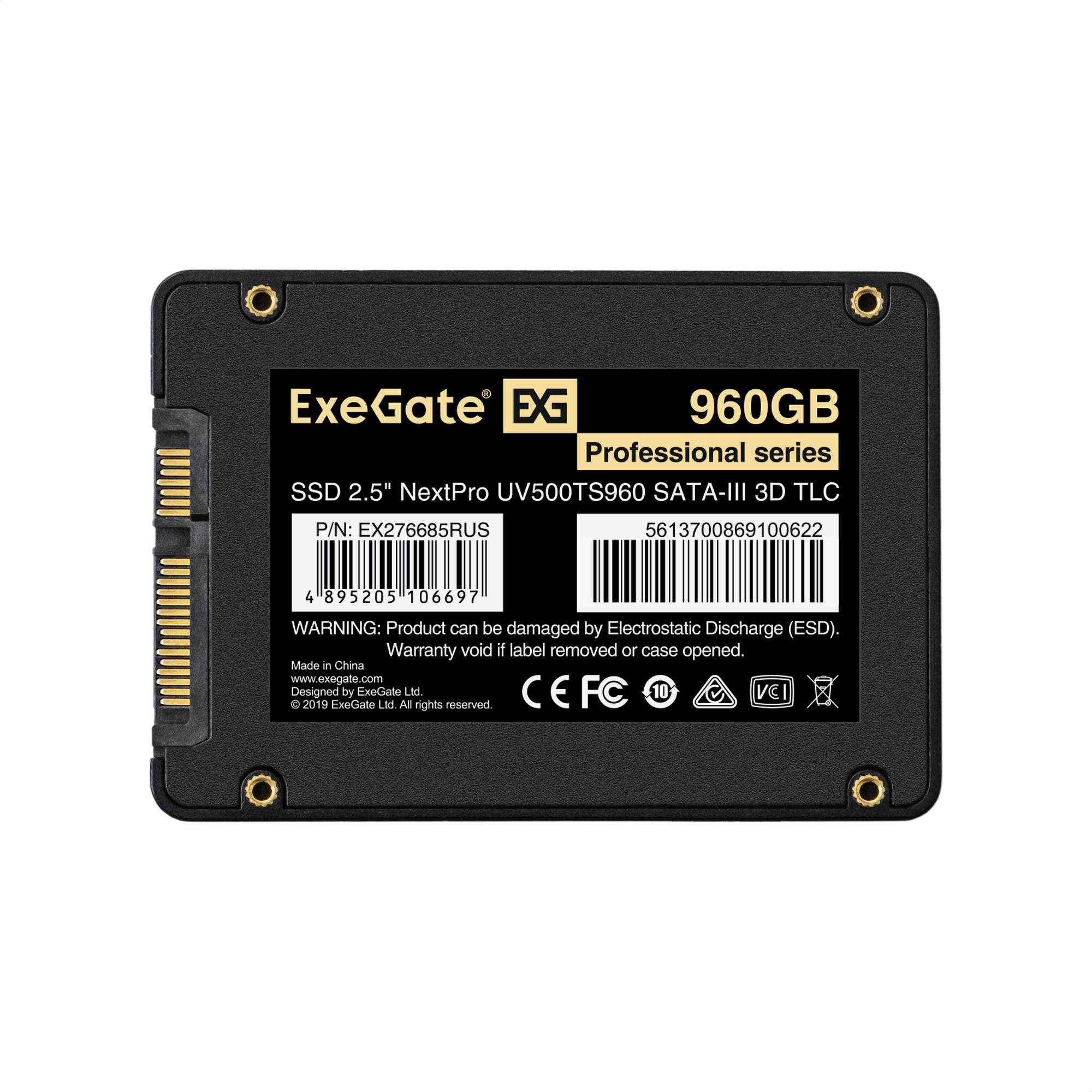 Накопитель SSD ExeGate NextPro UV500TS1920, 1920Gb, 2.5", SATA III, R/W 557/512