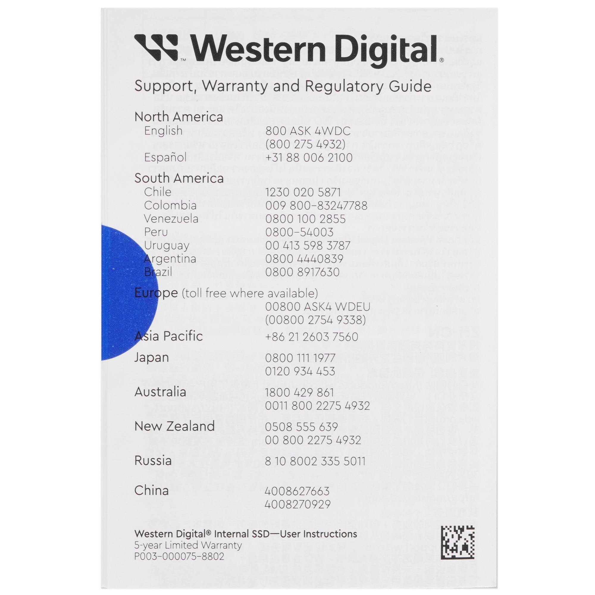 Накопитель SSD WD 2Tb Blue Client SATA 2.5" 6Gb/s, 560/530, IOPS 95/84K, MTBF 1,75M, 3D NAND TLC, 50