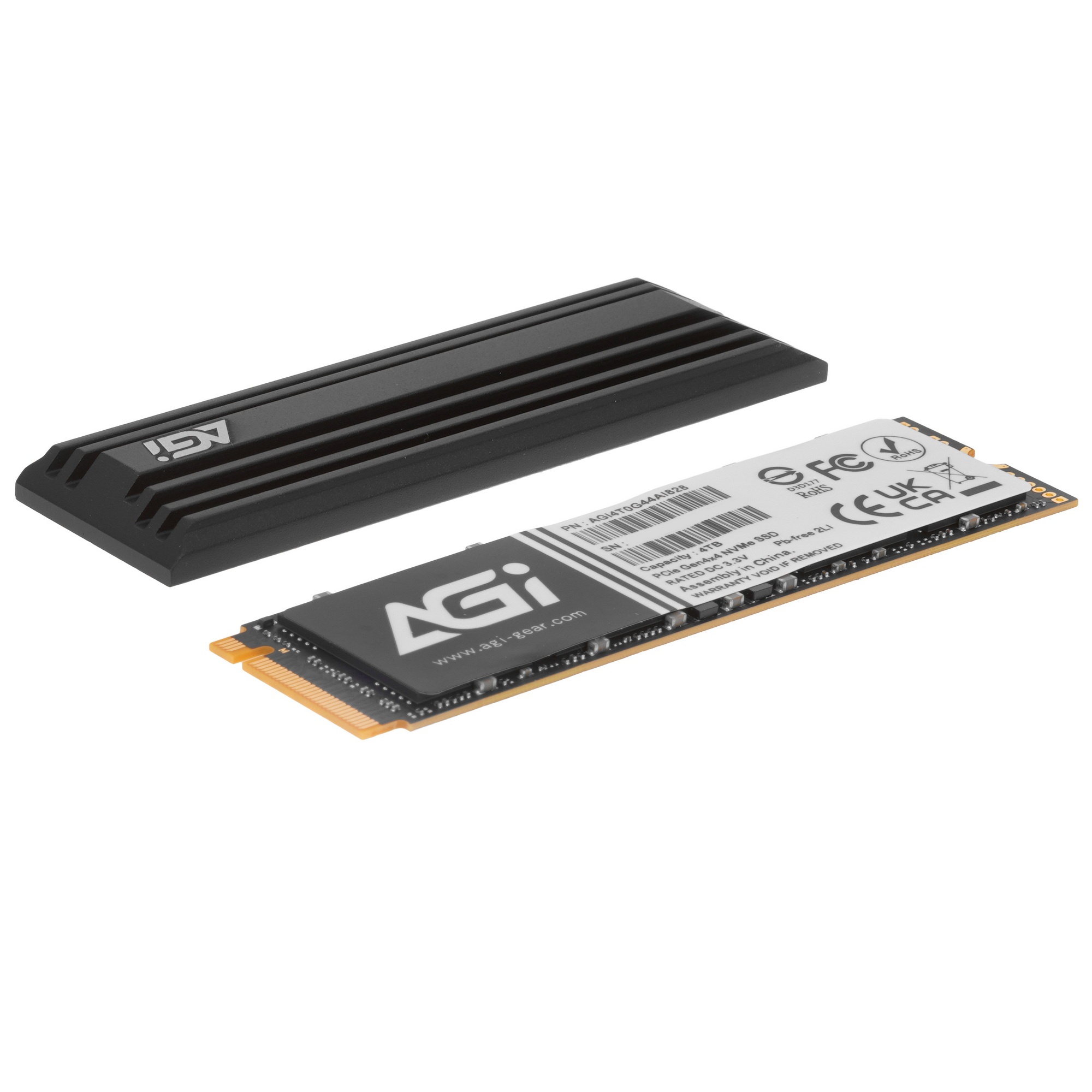 Накопитель SSD AGi PCIe 4.0 x4 4TB AGI4T0G44AI828-CB AI828 M.2 2280