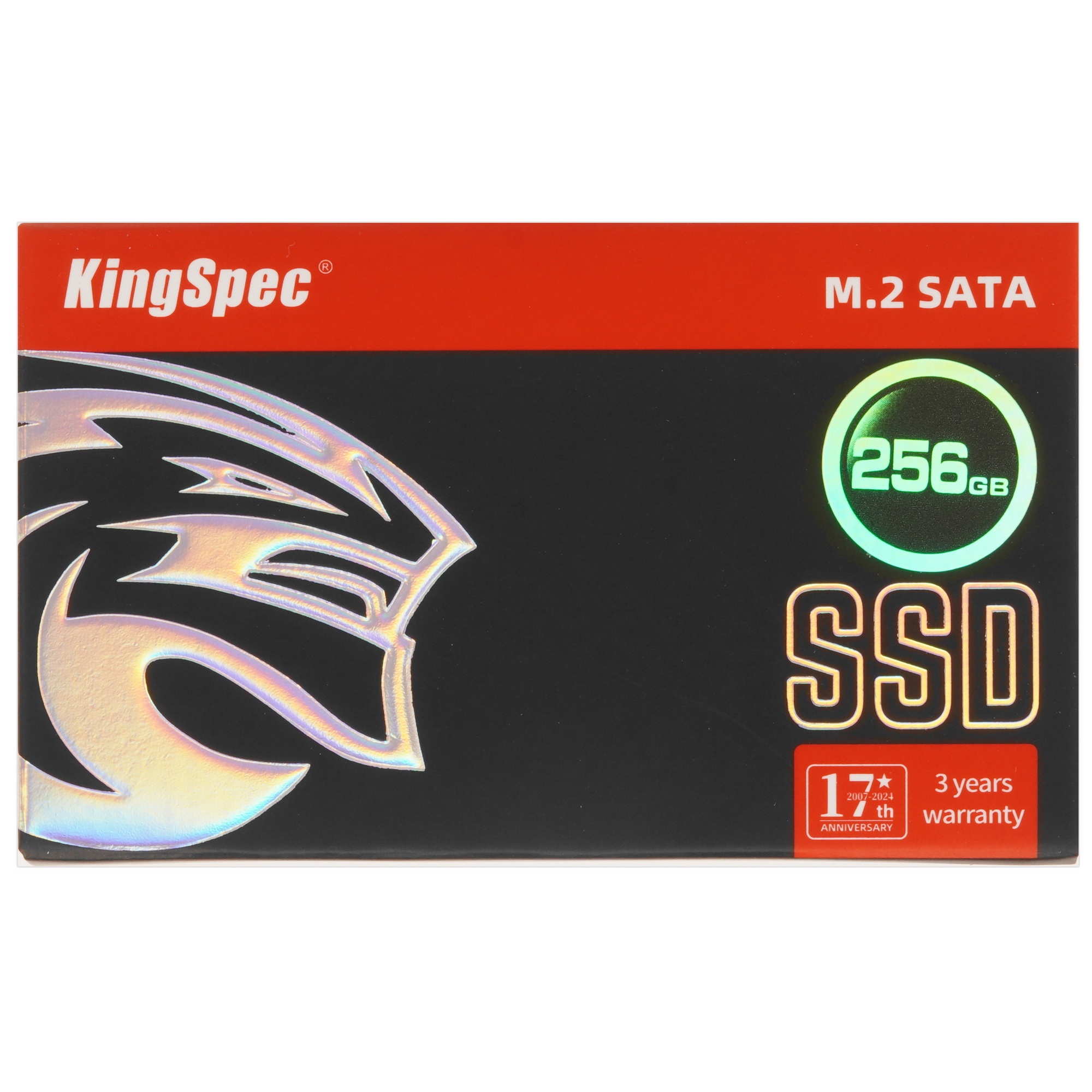 Накопитель SSD KingSpec NT-256, 256Gb, SATA, M.2 2280, R/W 550/450