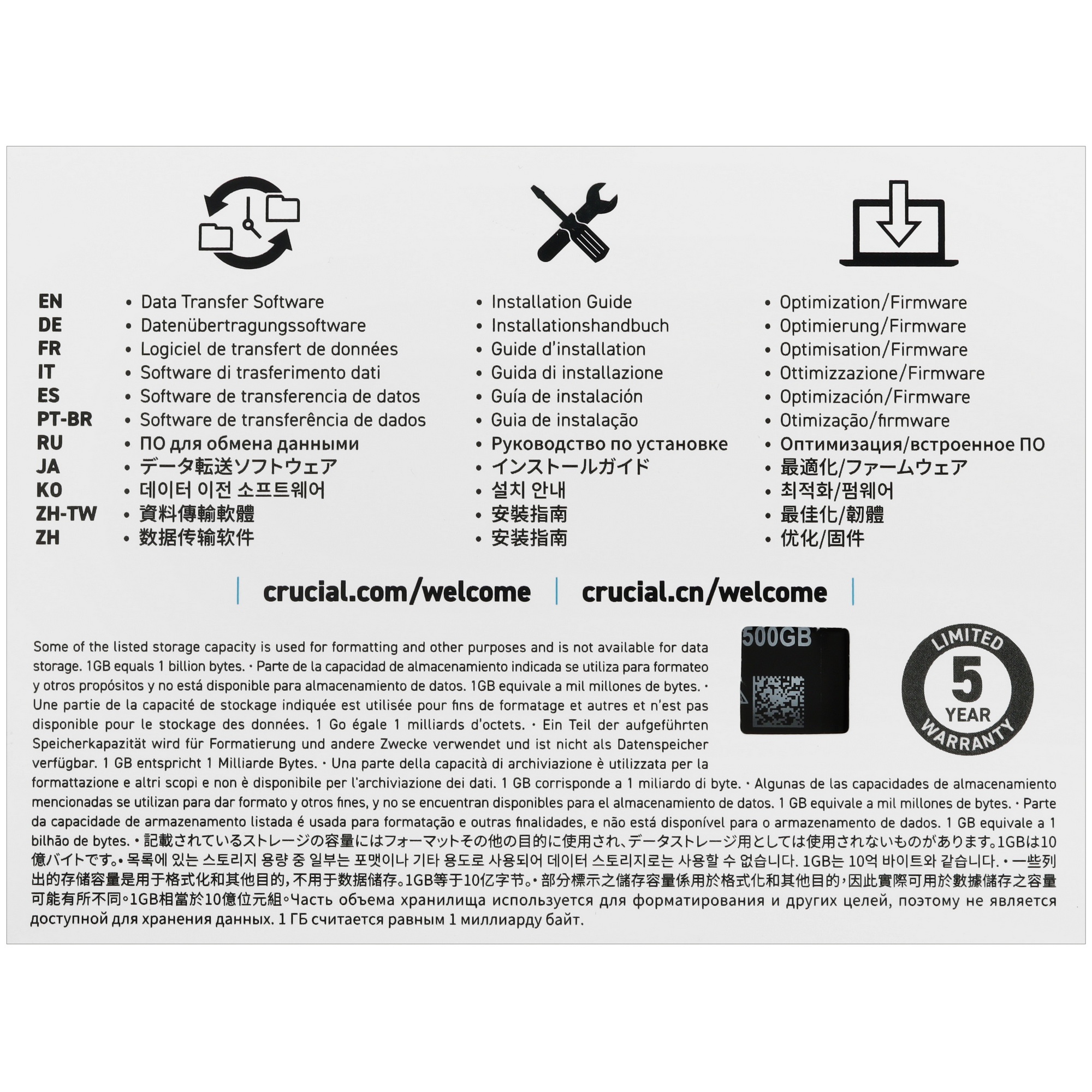 Накопитель SSD Crucial P3, 500Gb, M.2 2280, PCIe 3.0 x4, NVMe, R/W 3500/1900