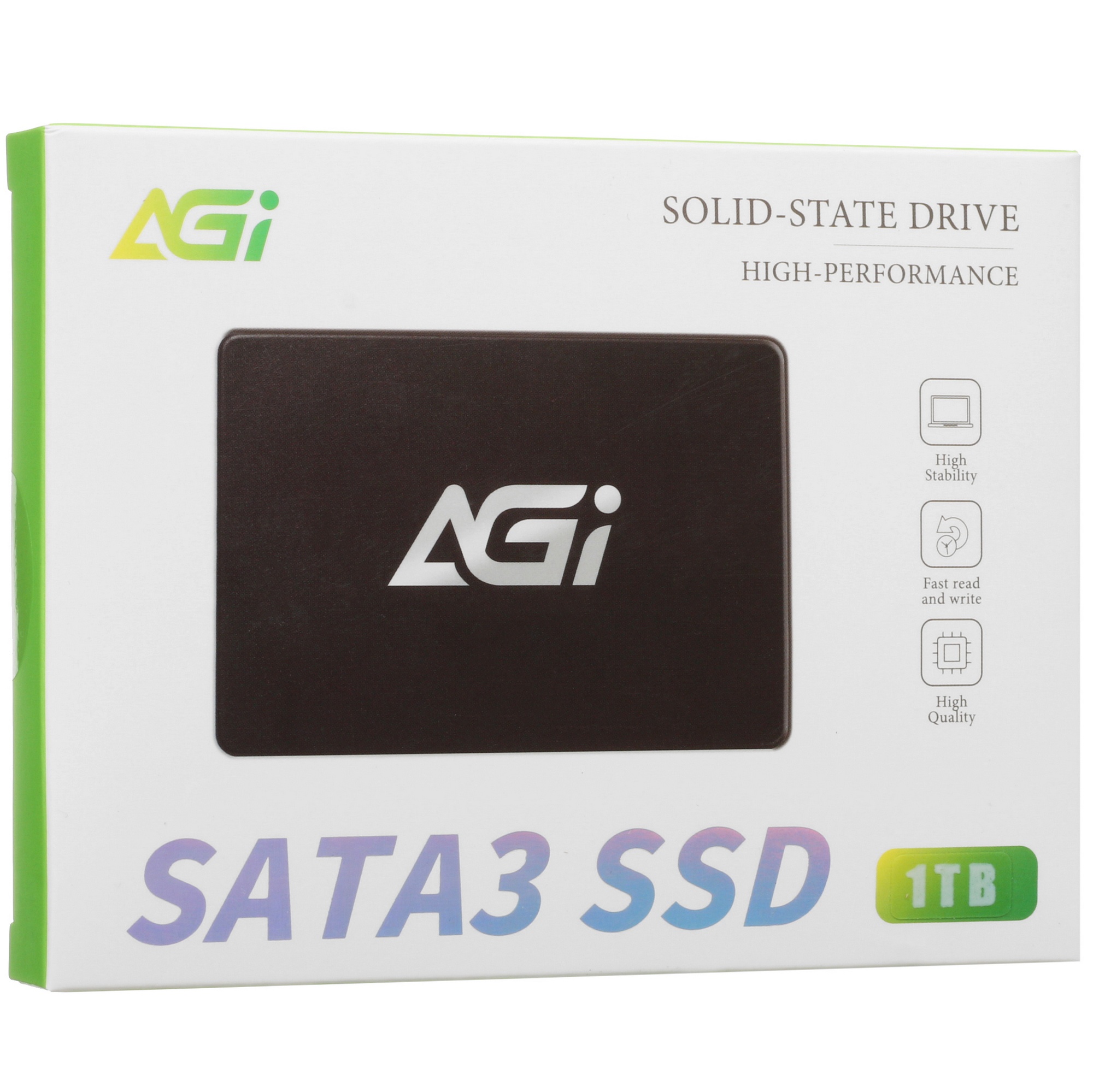 Накопитель SSD AGI 1TB AI178 Client SATA 2.5"; 6Gb/s, 529/467, IOPS 32/76K, MTBF 1.6M, 3D TLC, 600TB
