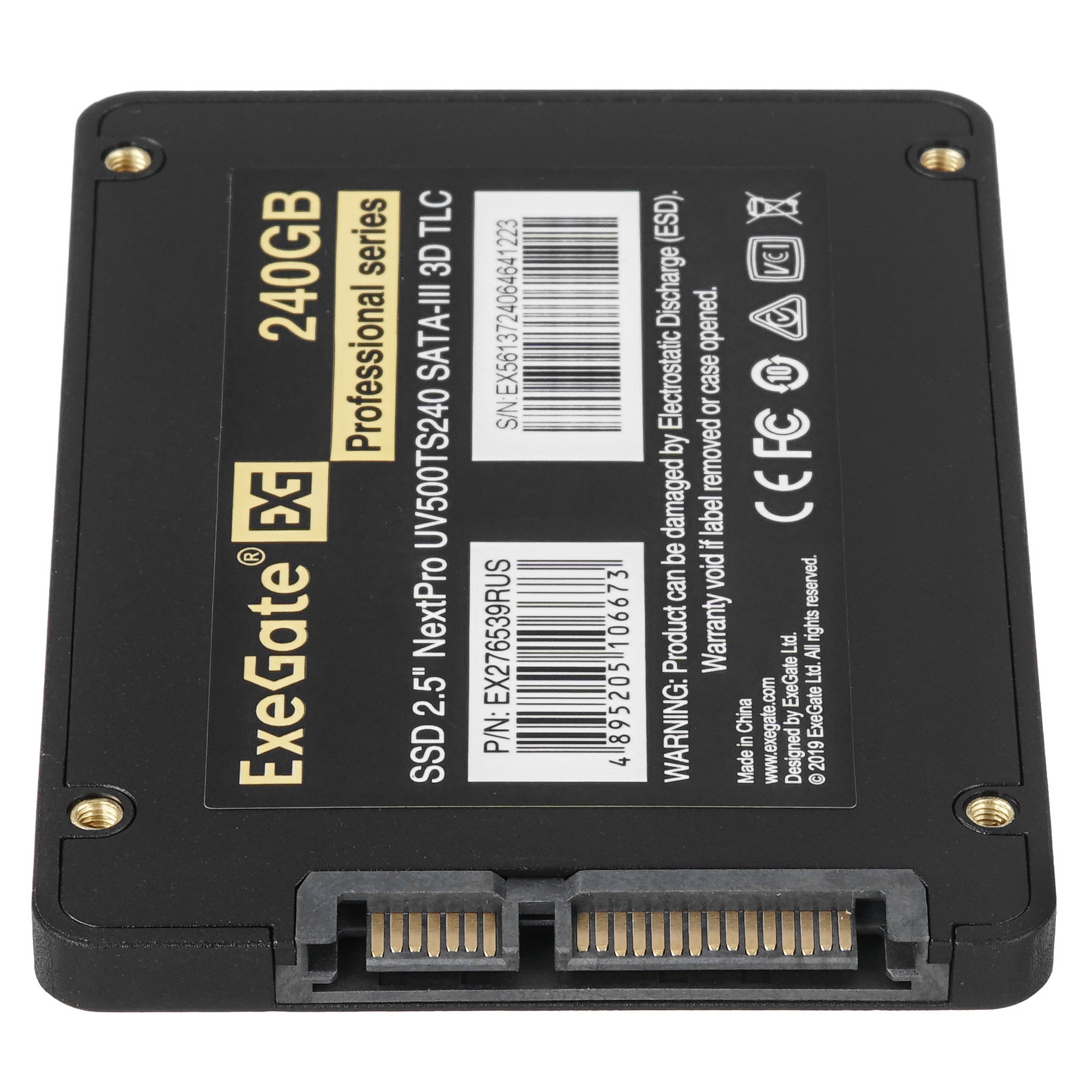Накопитель SSD ExeGate NextPro UV500TS240, 240Gb, 2.5", SATA, R/W 566/503