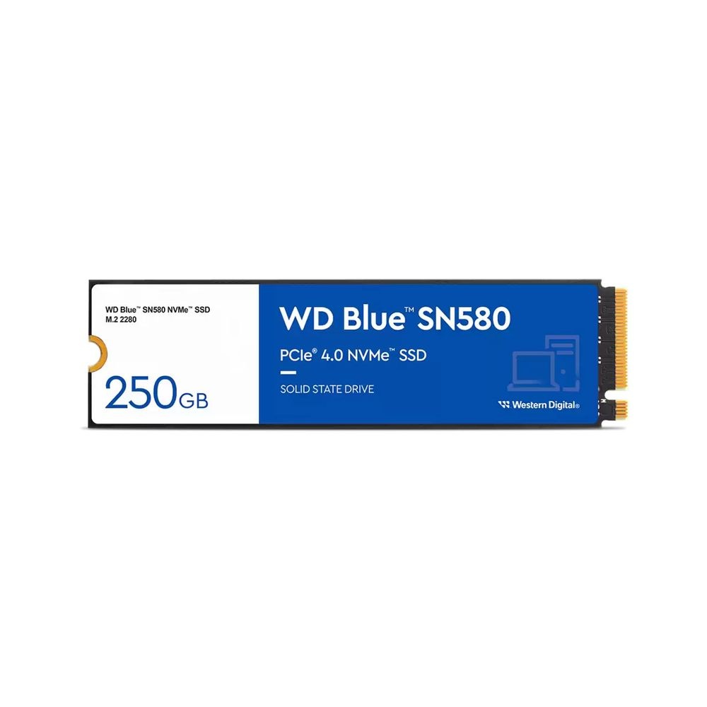Накопитель SSD Western Digital M.2 2280 250GB Blue SN580 WDS250G3B0E PCIe Gen4x4 with NVMe,3D TLC NA