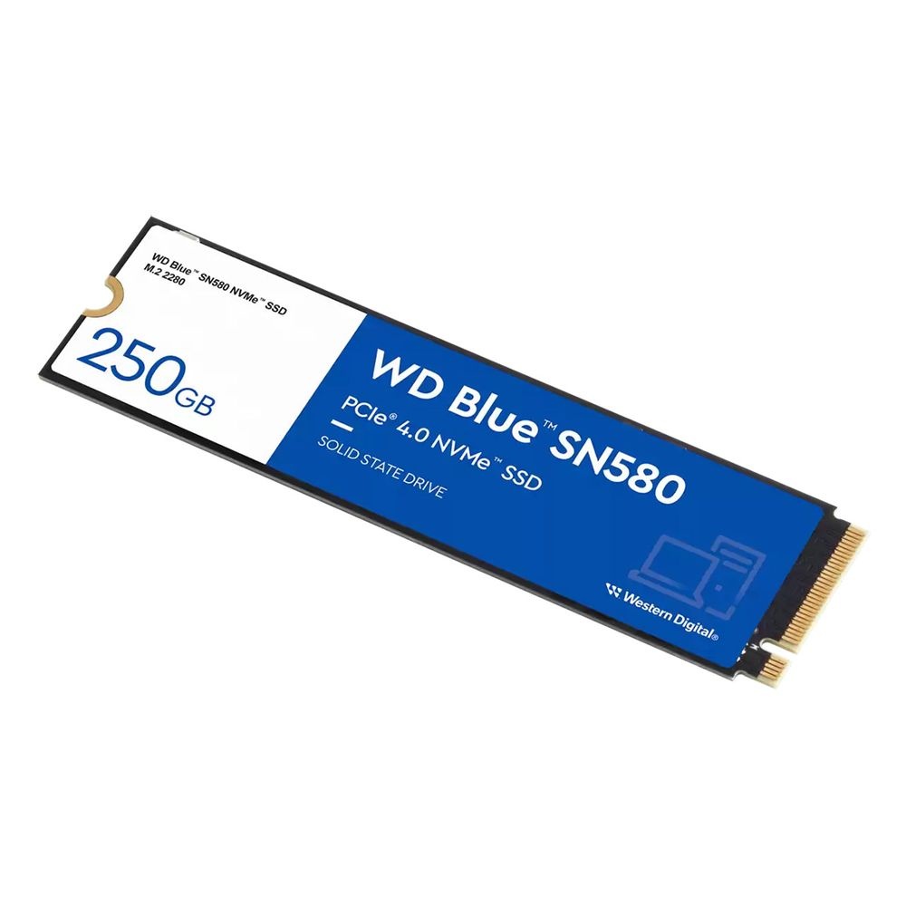Накопитель SSD Western Digital M.2 2280 250GB Blue SN580 WDS250G3B0E PCIe Gen4x4 with NVMe,3D TLC NA