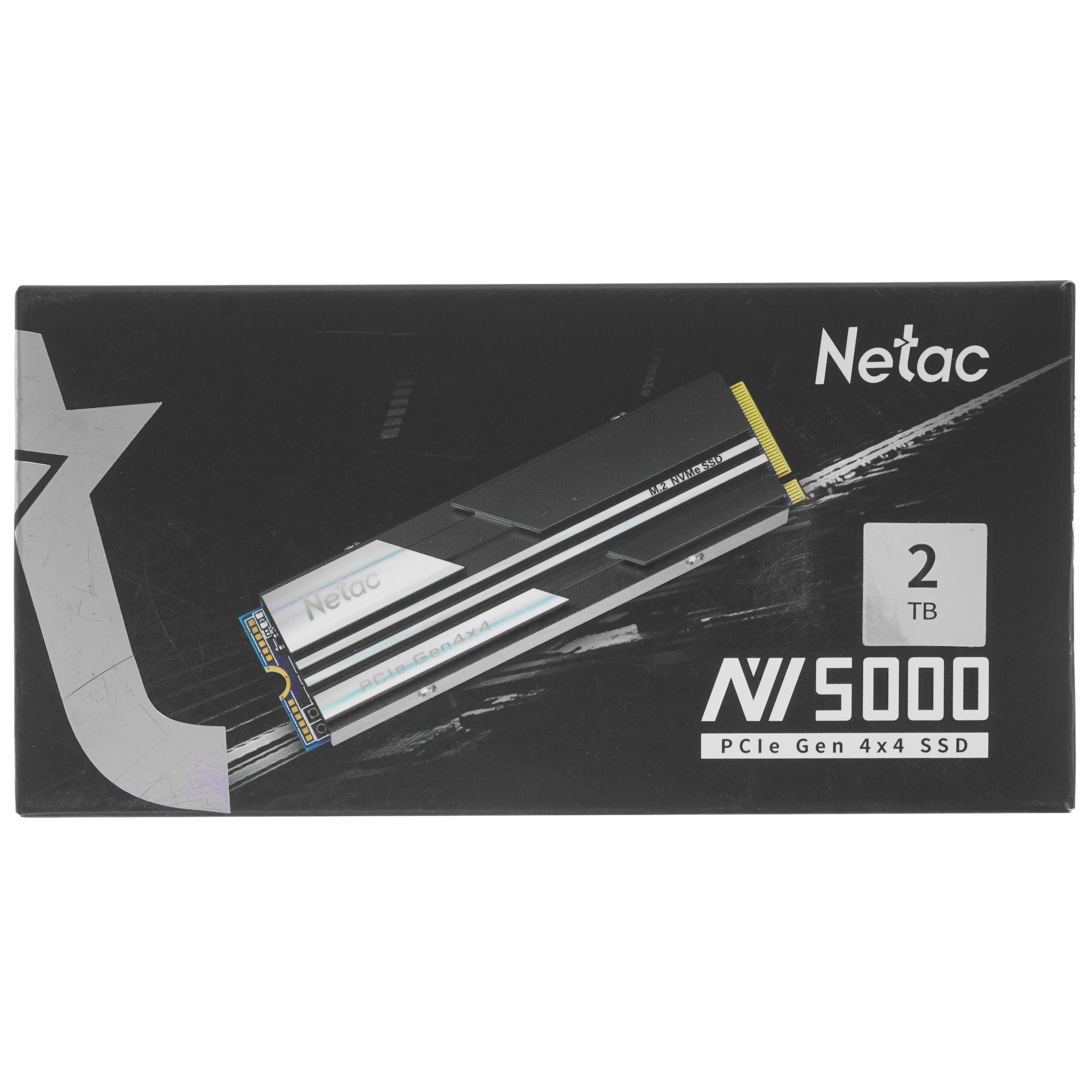 Накопитель SSD Netac NV5000, 2TB, M.2 2280, PCIe 4.0 x4, NVMe, R/W 5000/4400, с радиатором