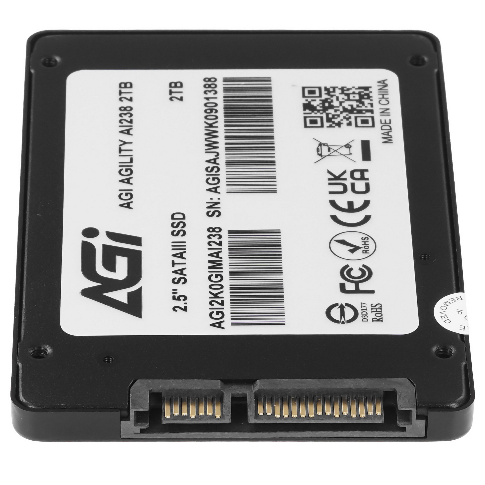 Накопитель SSD AGI AI238, 2Tb, SATA III, 2.5", R/W 558/502
