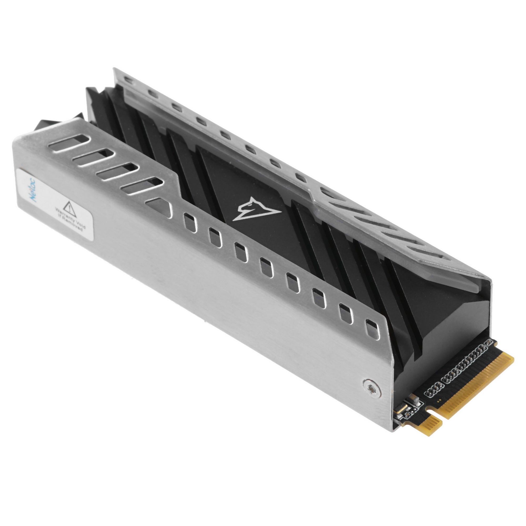 Накопитель SSD Netac NV3000 RGB, 500GB, PCIe 3.0 x4, M.2 2280, NVMe, R/W 3400/2000, с радиатором