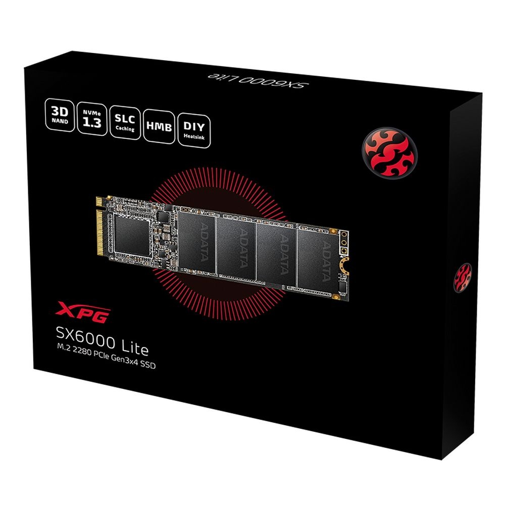 Накопитель SSD ADATA 1TB XPG SX6000 Lite, M.2 2280, PCI-E 3x4, [R/W - 1800/1200 MB/s] 3D-NAND TLC