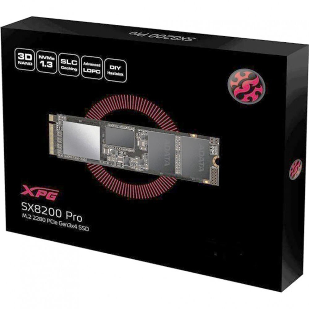 Твердотельный диск 256GB ADATA XPG SX8200 Pro, M.2 2280, PCI-E 3x4, [R/W - 3350/1150 MB/s] 3D-NAND T