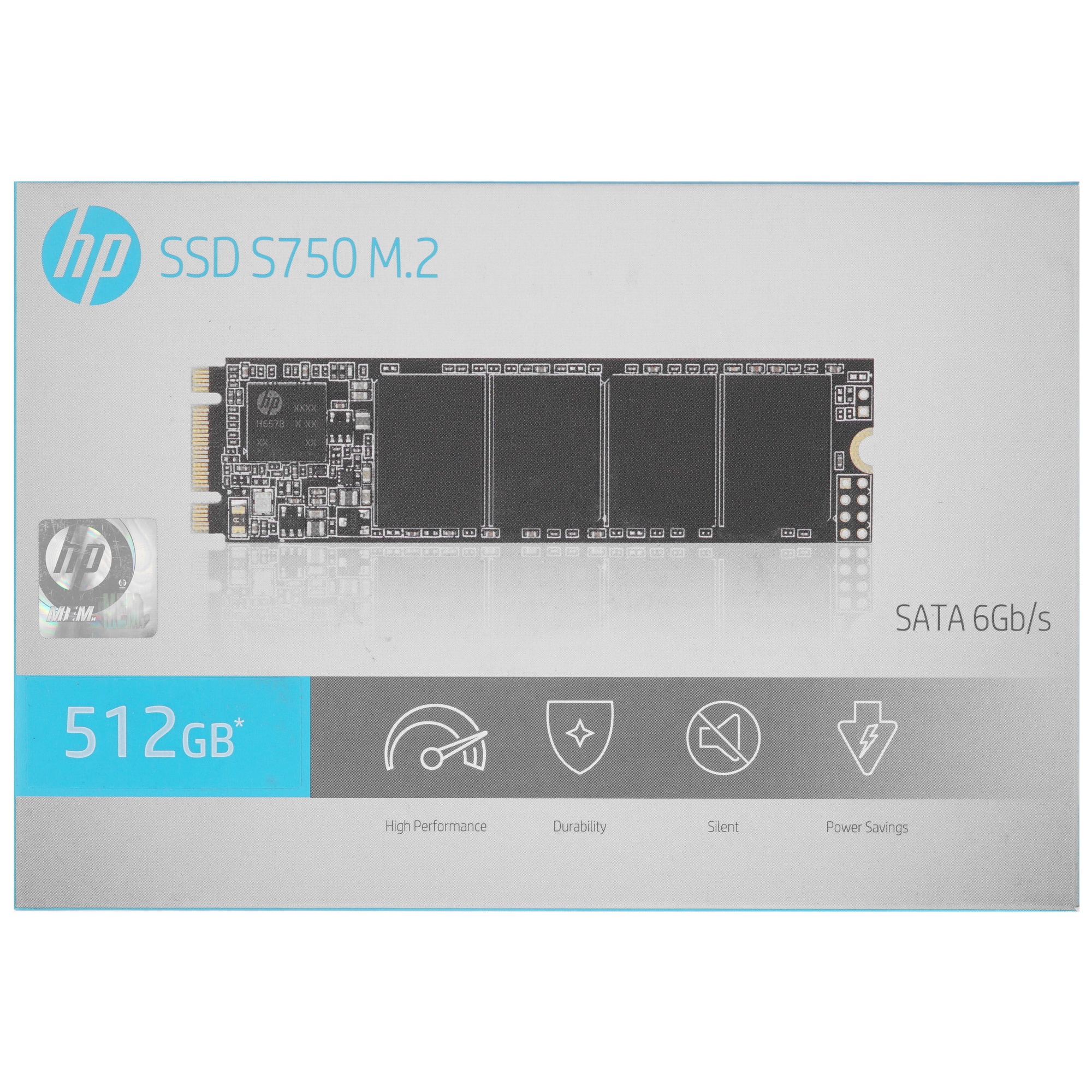 Твердотельный диск 512GB Hewlett-Packard S750 2.5", SATA III, 3D TLC [R/W - 560/520 MB/s]