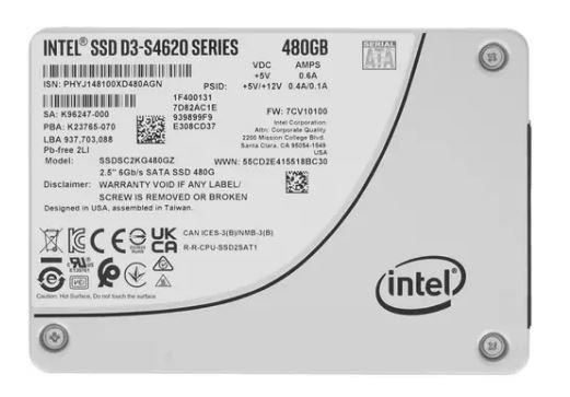 Накопитель SSD Intel D3-S4620, 480GB, SATA III, 2.5", R/W 550/500