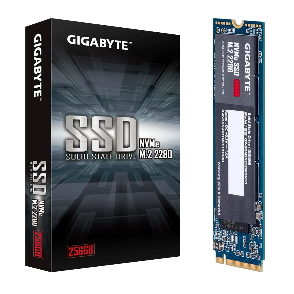 Накопитель SSD Gigabyte 256GB M.2 2280 Client PCIe Gen3x4 with NVMe, 1700/1100, IOPS 180/250K, MTBF