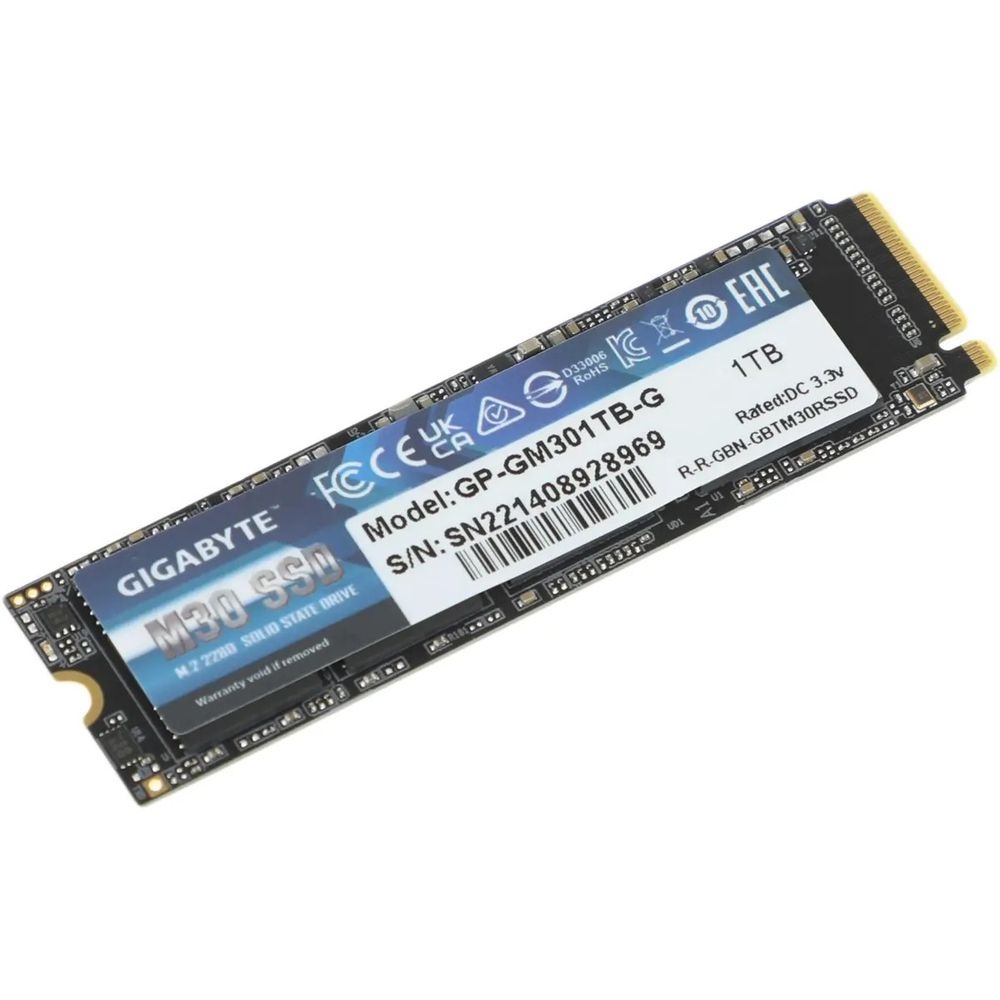Твердотельный накопитель SSD Gigabyte OEM 2 2280 1TB M30 Client SSD GP-GM301TB-G PCIe Gen3x4 with NV
