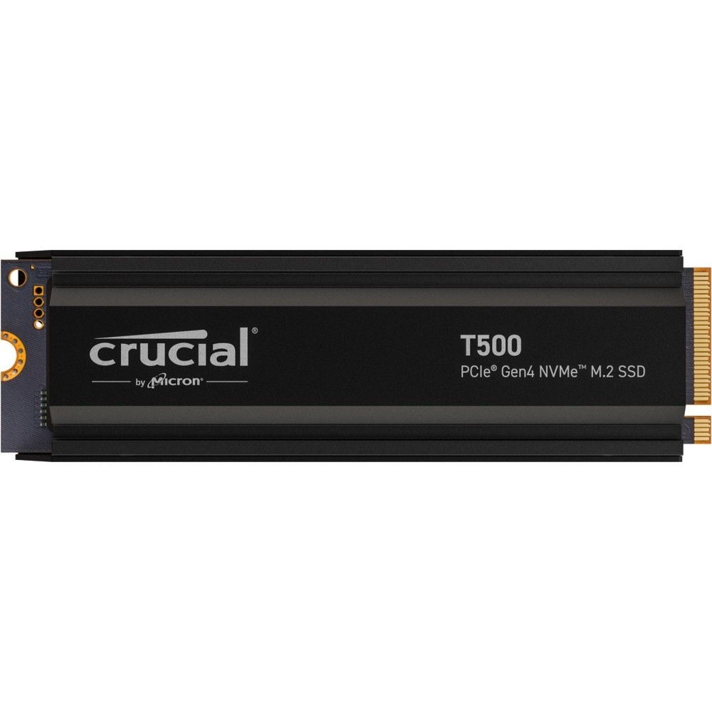 Твердотельный накопитель SSD Crucial T500 2TB PCIe Gen4 NVMe M.2 SSD with heatsink CT2000T500SSD5