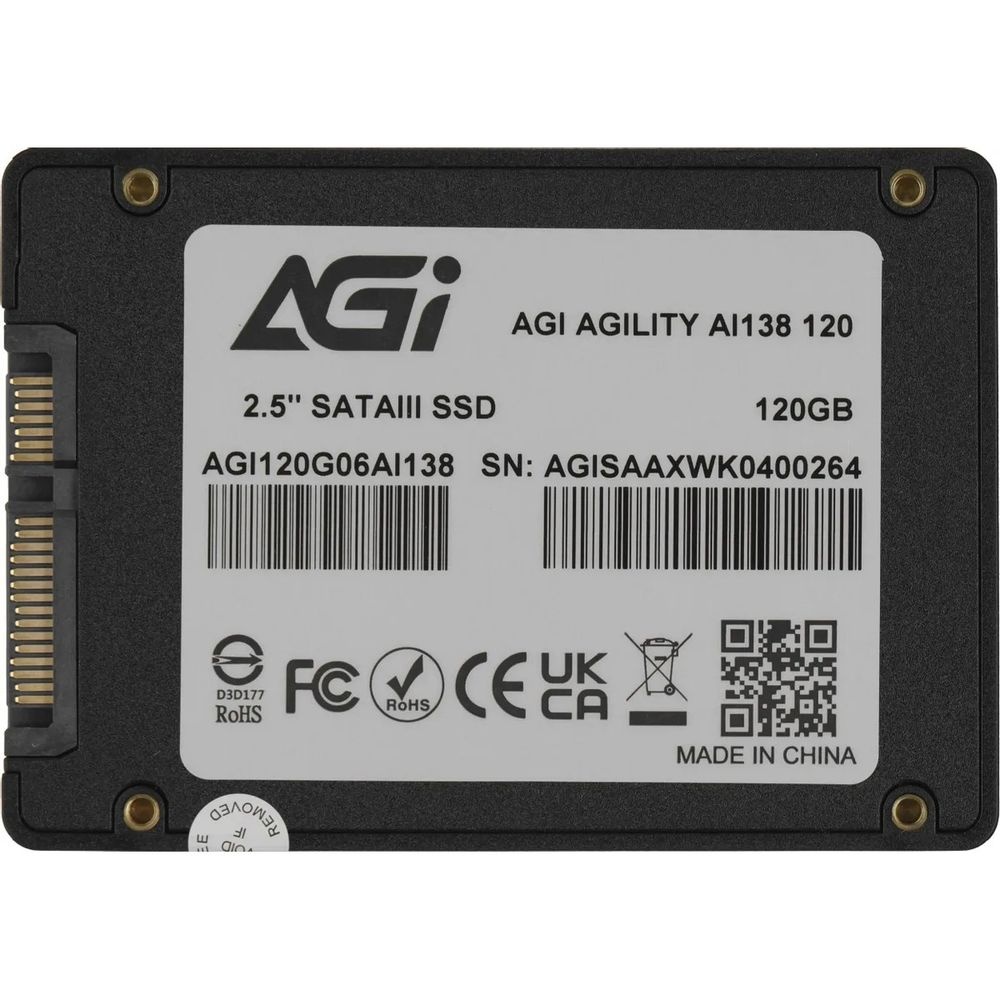 Твердотельный накопитель SSD AGI AI138 SSD 2.5" 120GB RETAIL-Color Box