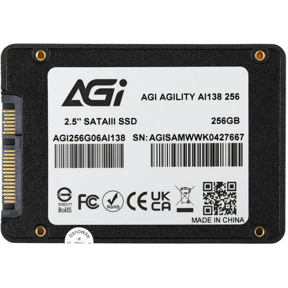 Твердотельный накопитель SSD AGI AI138 SSD 2.5'' 256GB RETAIL-Color Box
