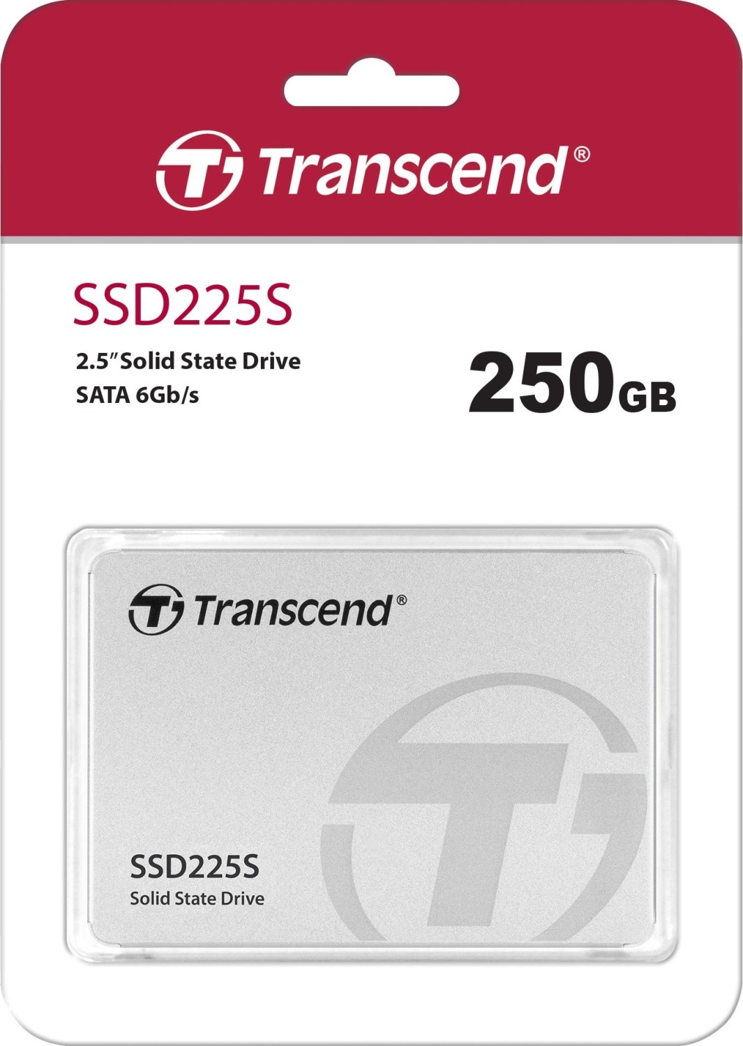 Накопитель SSD 2.5" Transcend 250Gb SSD225S  (SATA3, up to 500/330Mbs, 3D NAND, 90TBW