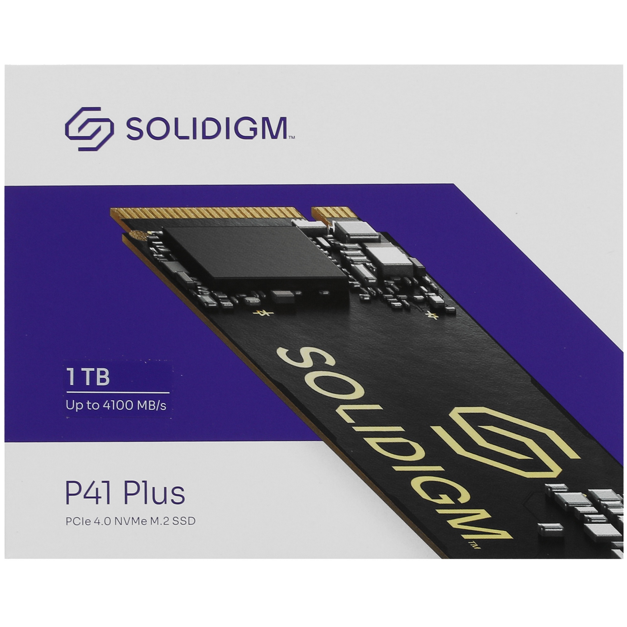 Накопитель SSD Solidigm P41 Plus, 1000Gb, PCIe 4.0 x4, M.2 2280, NVMe, R/W 4125/2950