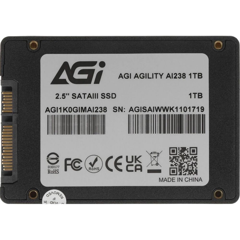Накопитель SSD AGI AI238 SSD 2.5" 1TB QLC RETAIL-Color Box